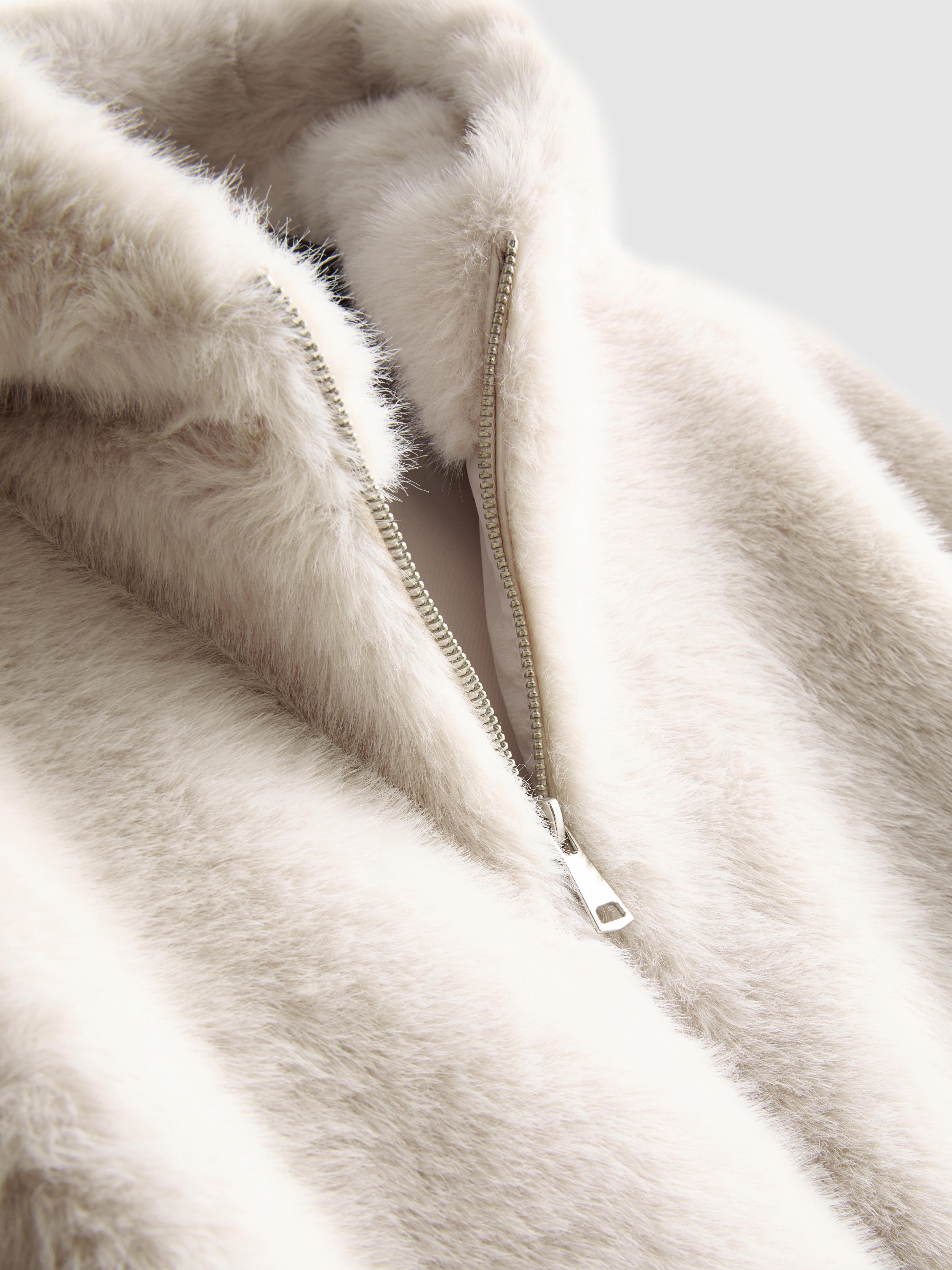 Faux Fur Hooded Jacket