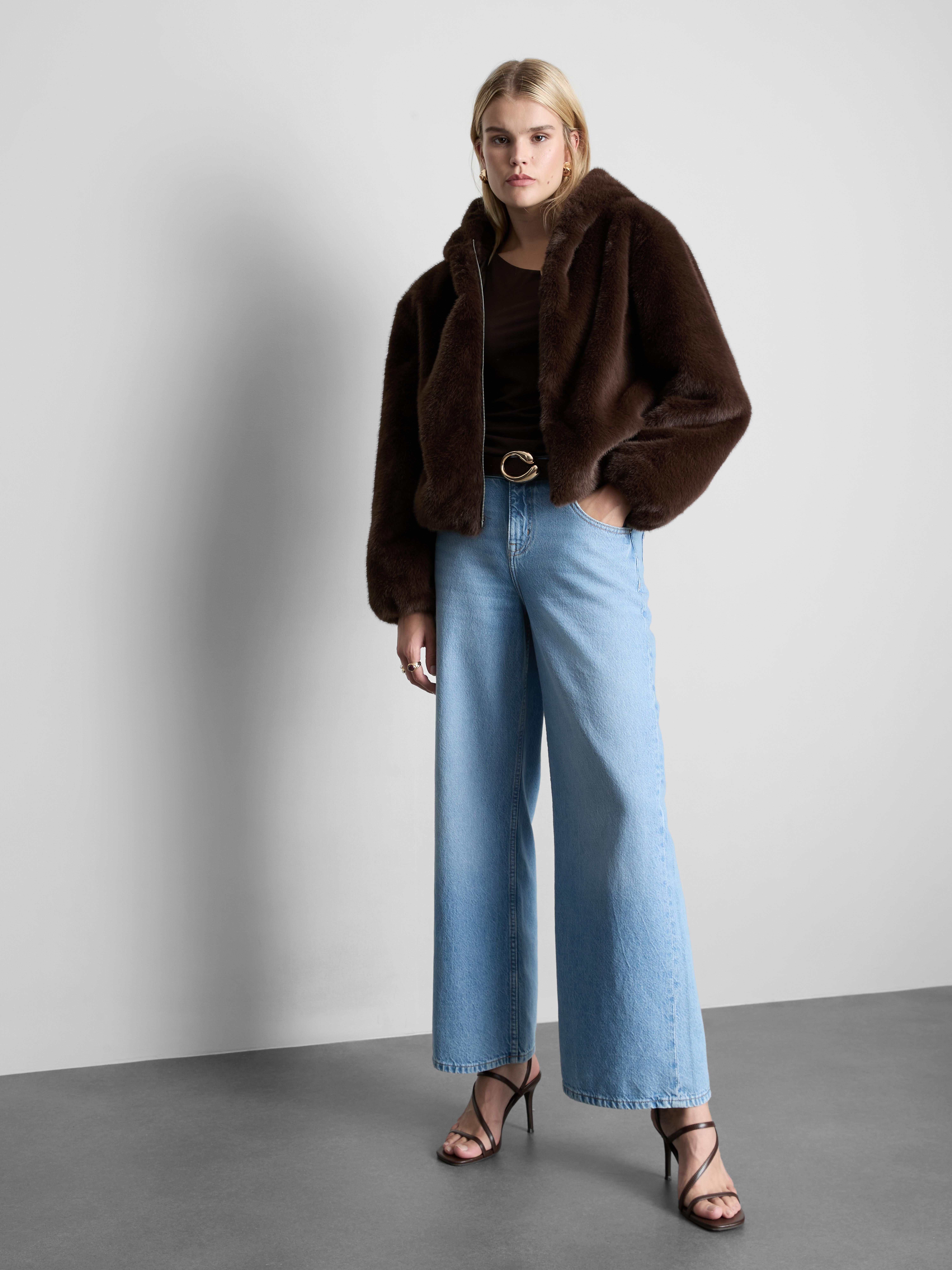 Veste à capuche en fausse fourrure - Chocolat - Femme | Primark