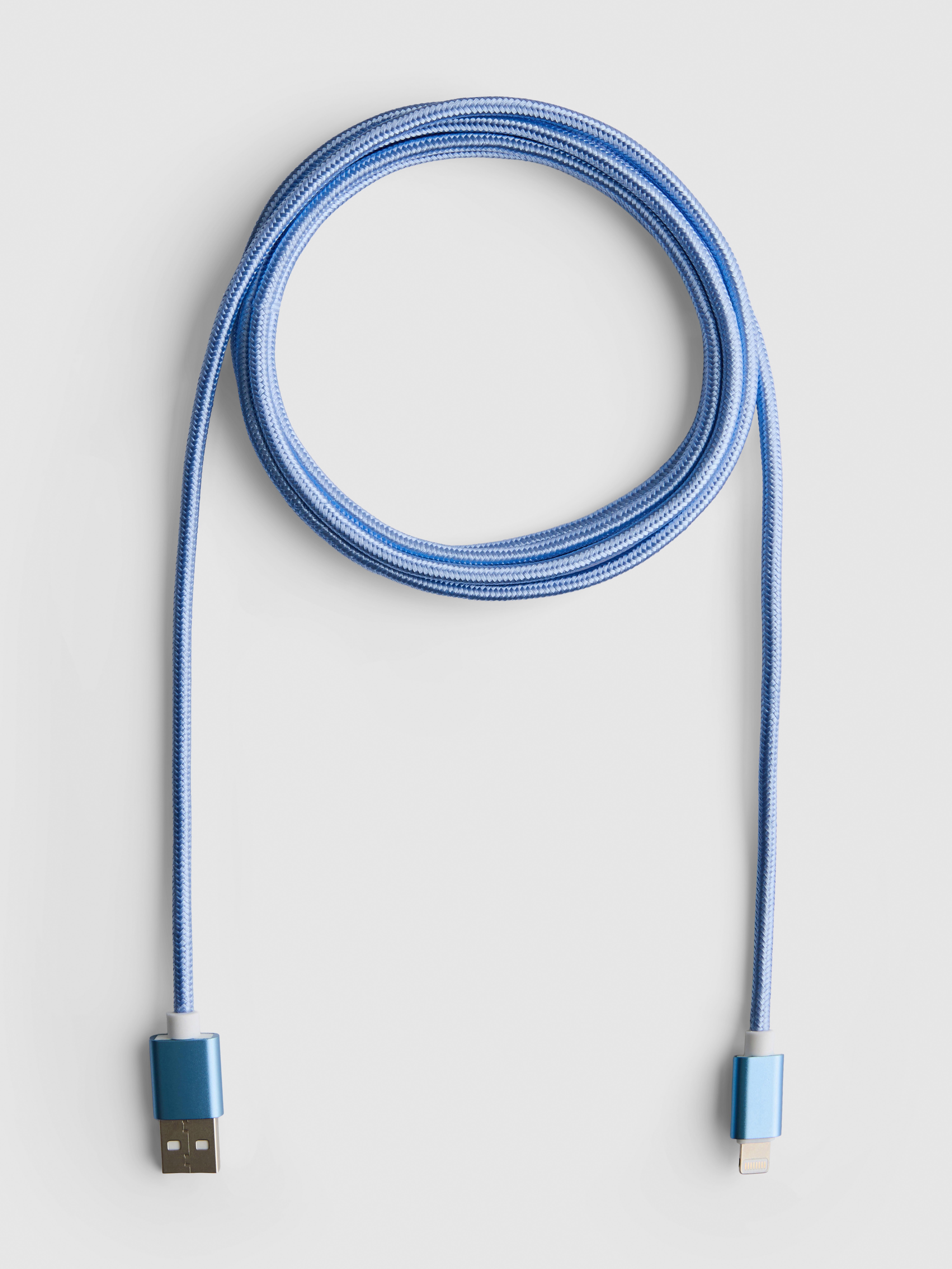 Cabo entrançado USB-C para Lightning 2 m Azul-claro