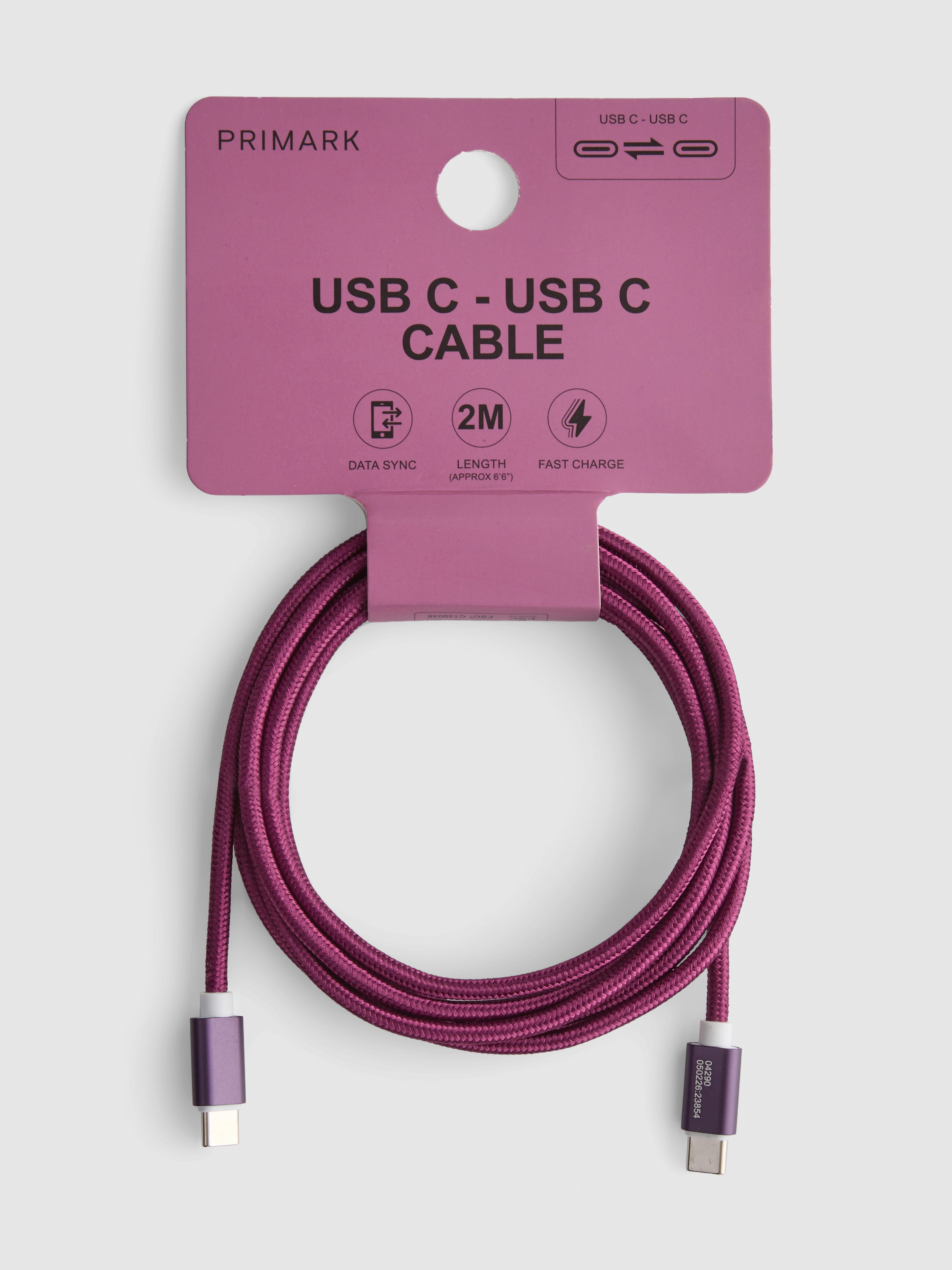 2m Braided USB-C To USB-C Cable
