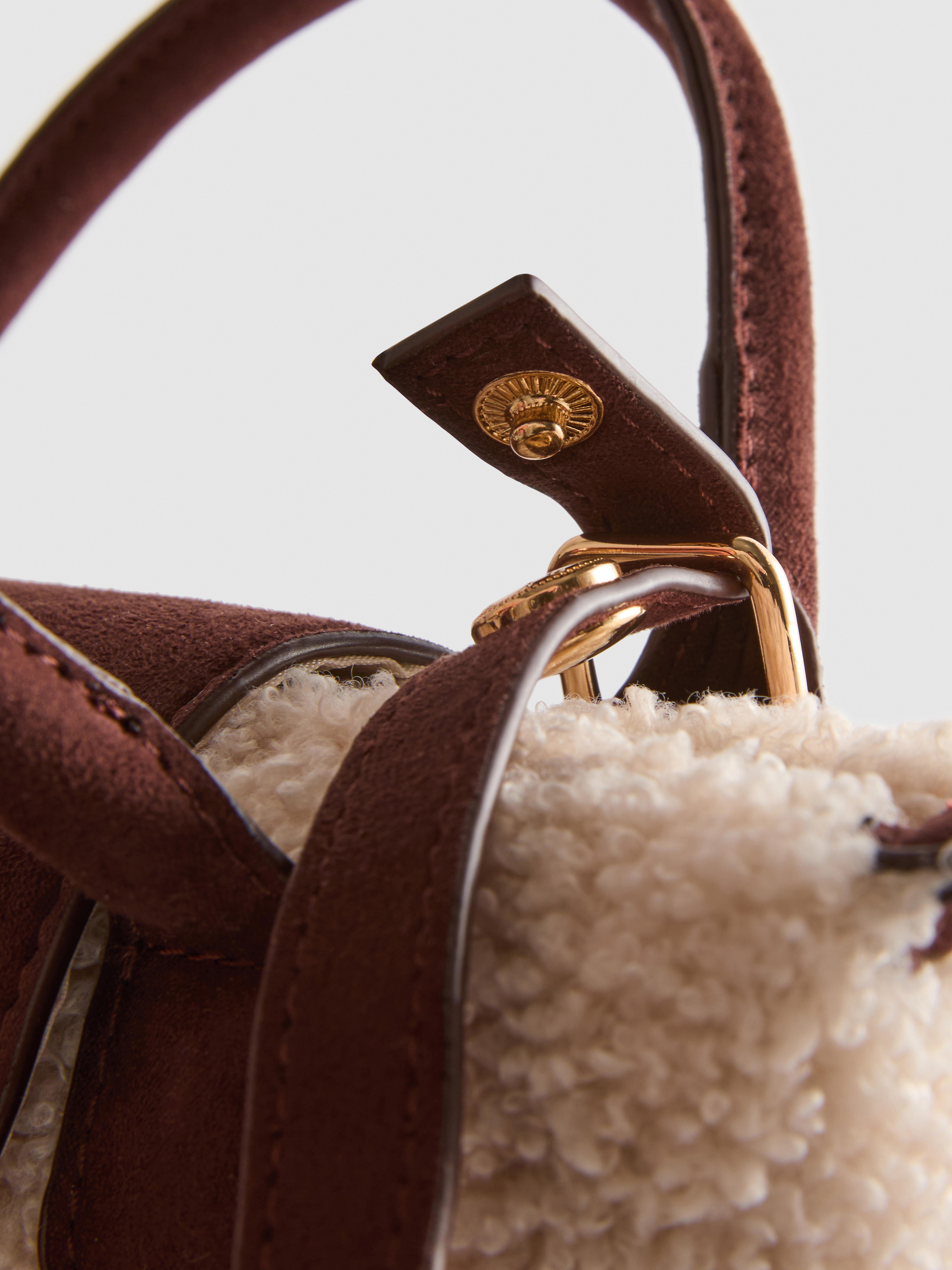 Bouclé Crossbody Tote Bag