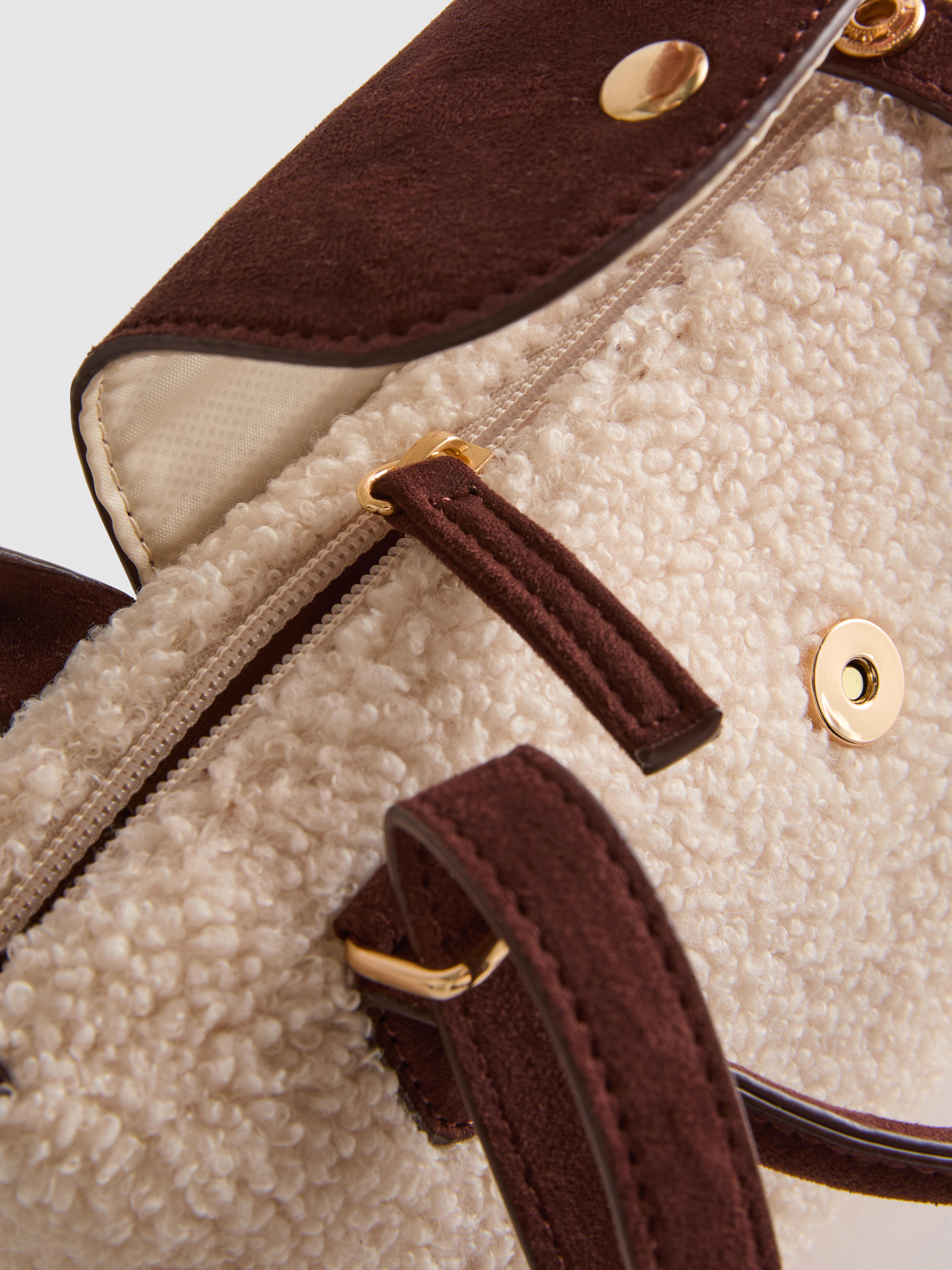 Bouclé Crossbody Tote Bag