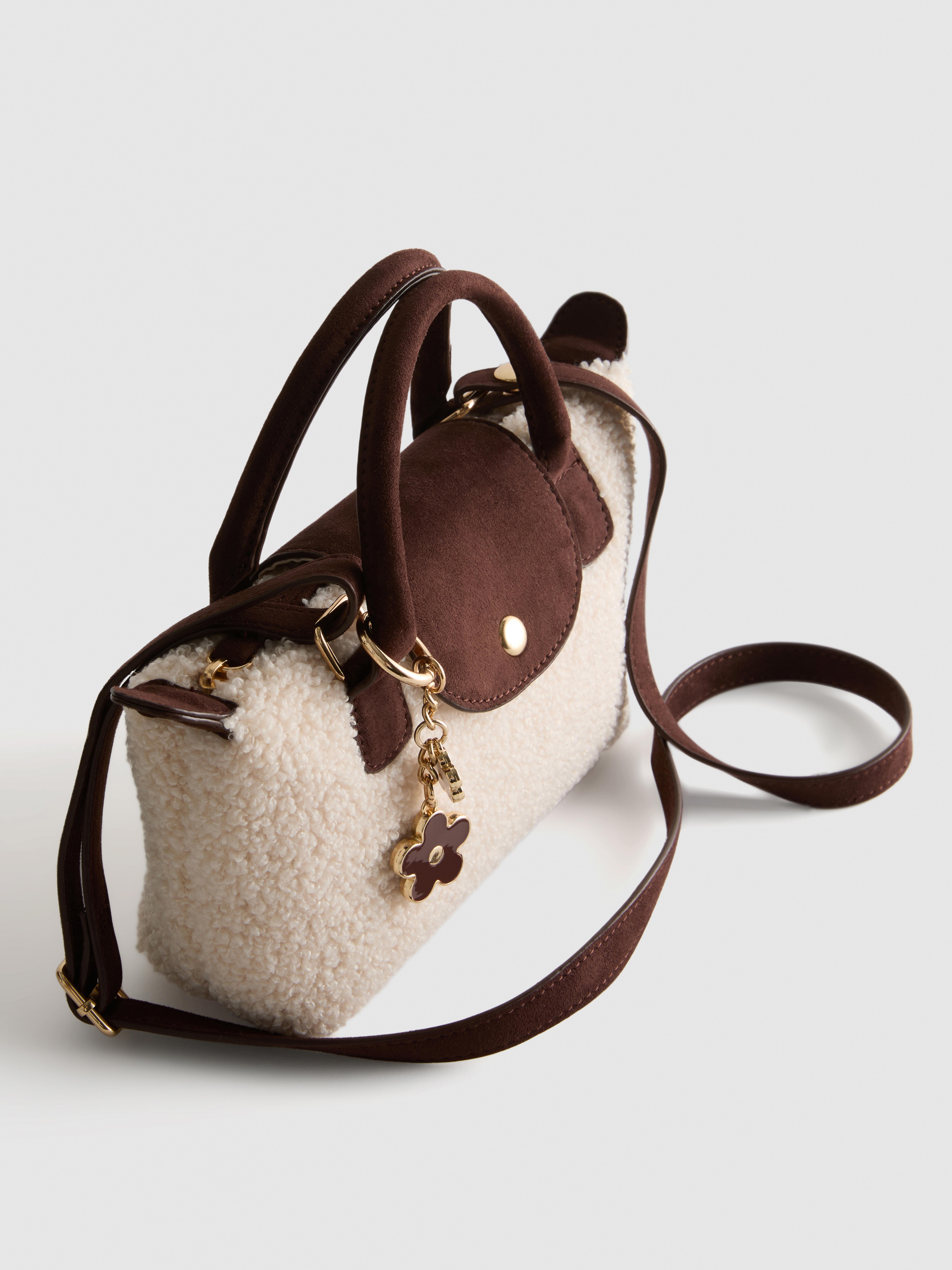 Bouclé Crossbody Tote Bag
