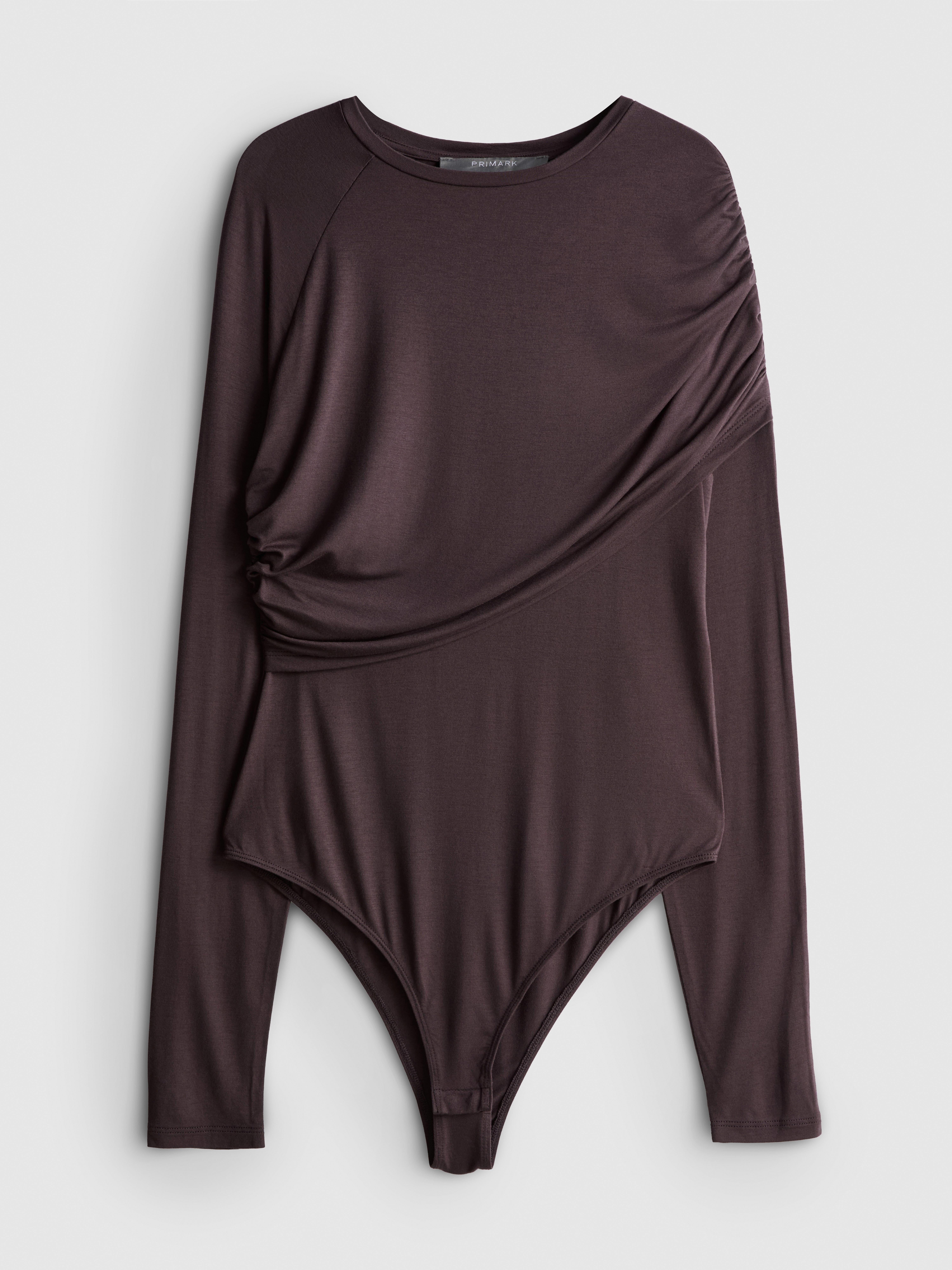 Paula Echevarría Draped Long Sleeve Bodysuit