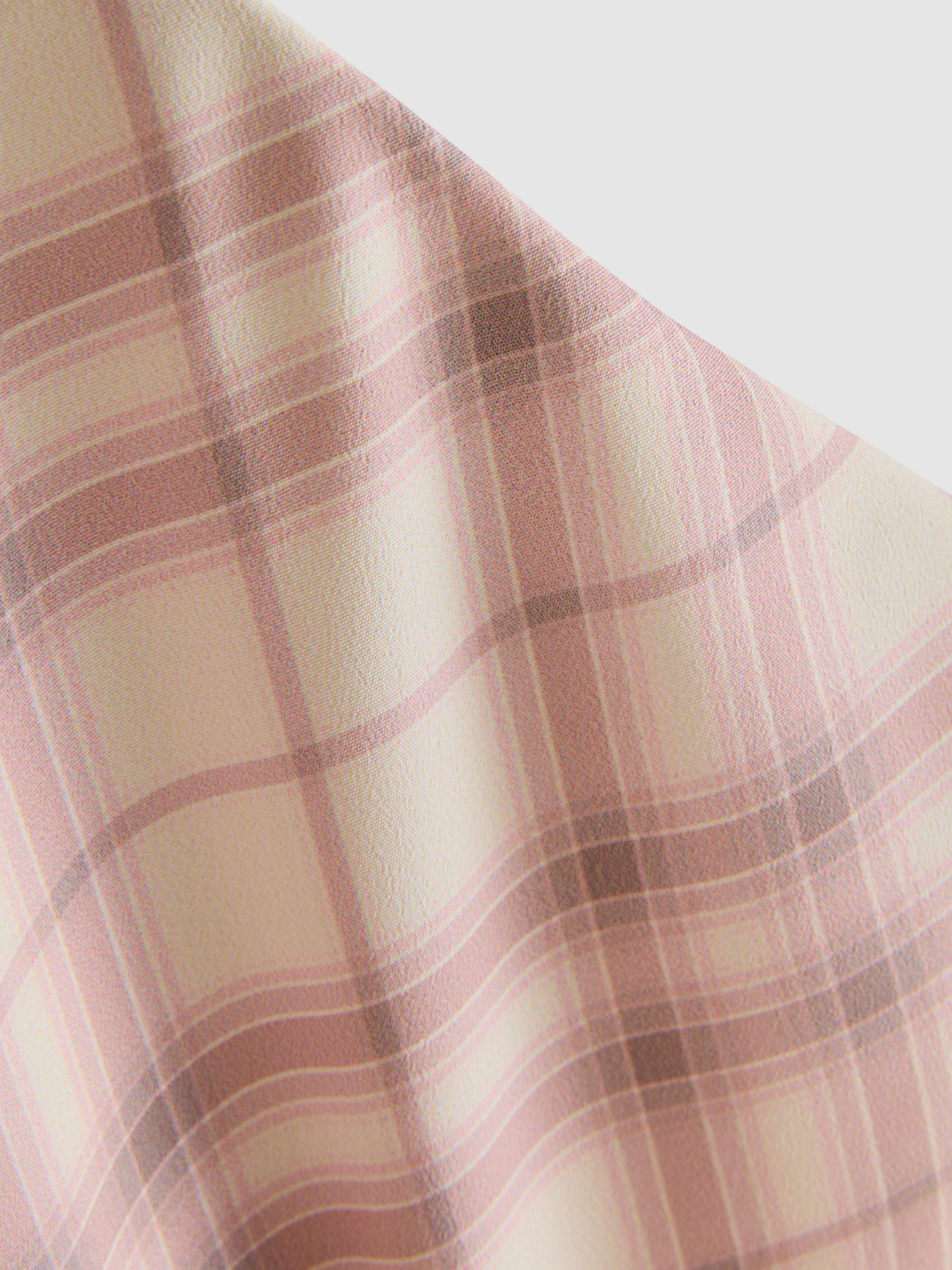 Check Bias Cut Midi Skirt