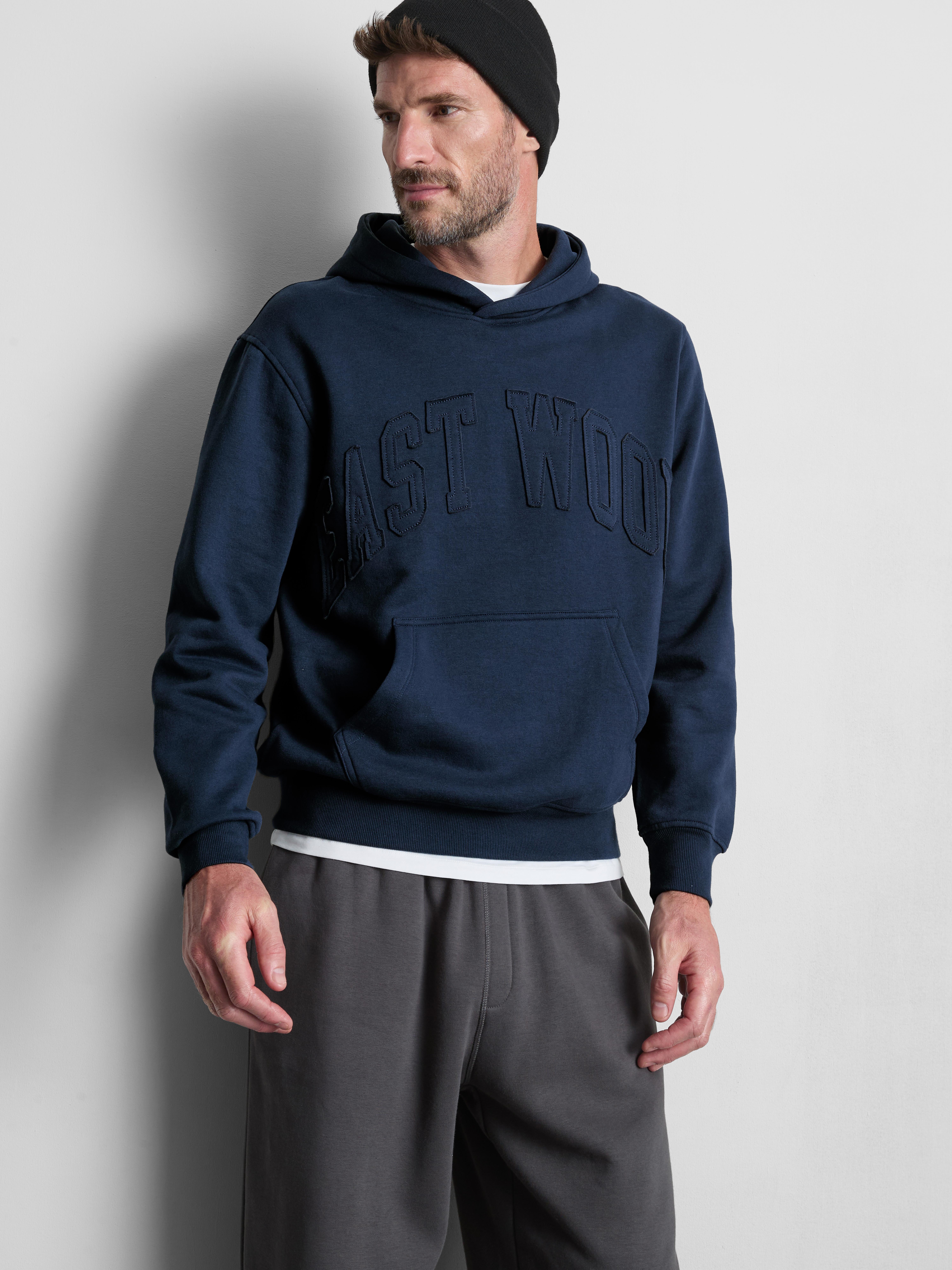 Sweat à capuche en mélange de coton East Wood