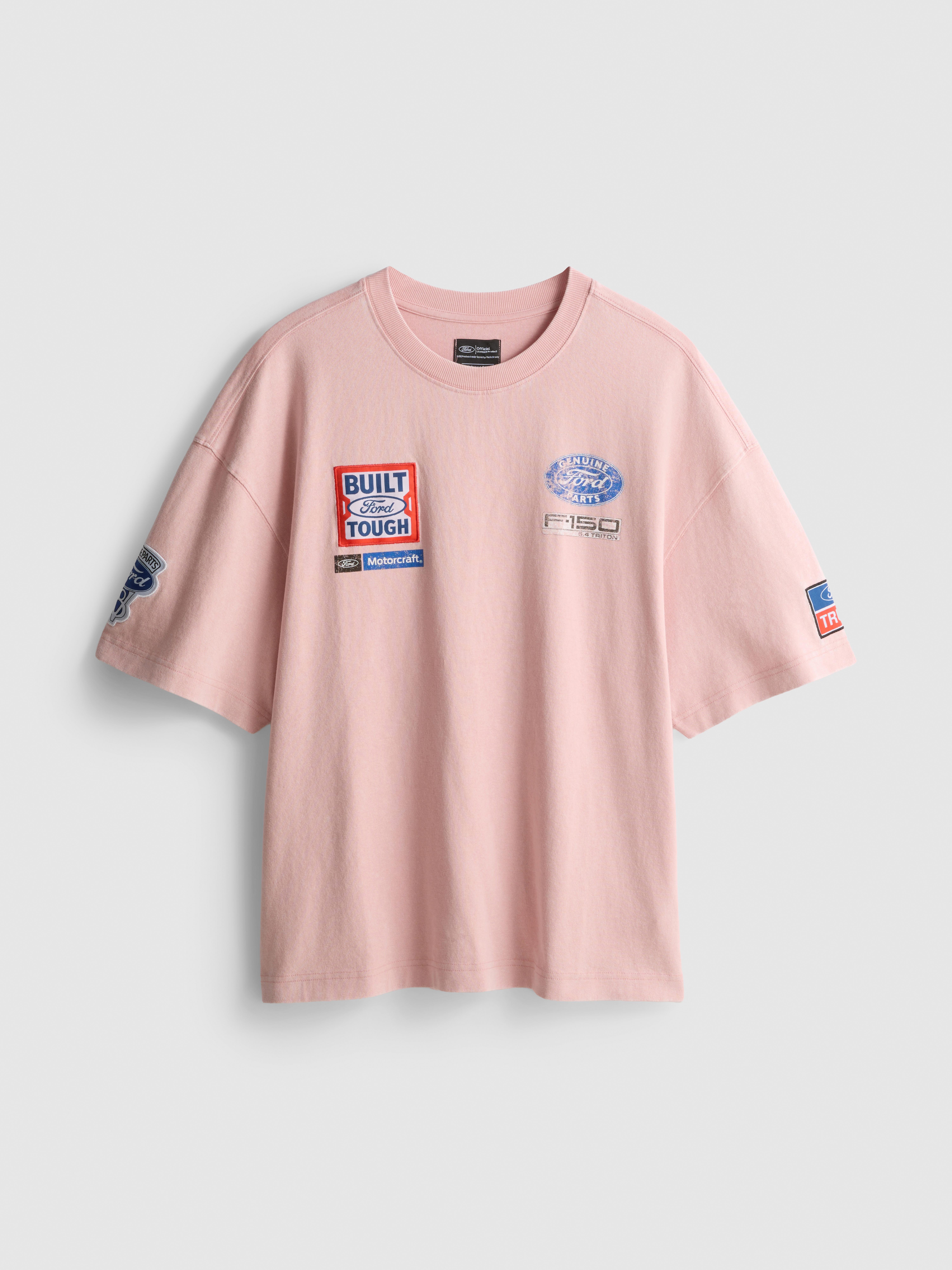 T-Shirt aus reiner Baumwolle mit „Ford“ Aufnäher