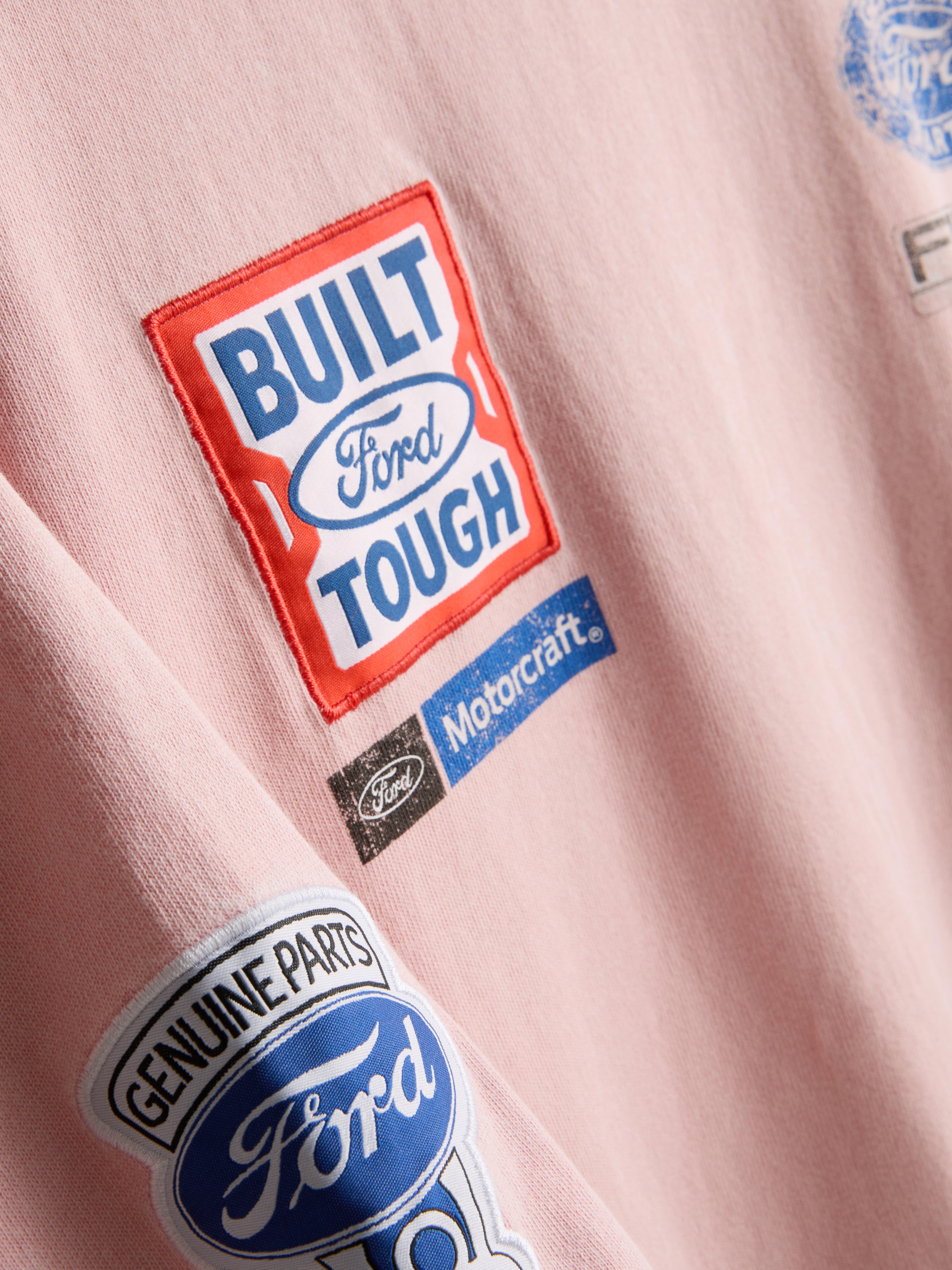 T-Shirt aus reiner Baumwolle mit „Ford“ Aufnäher