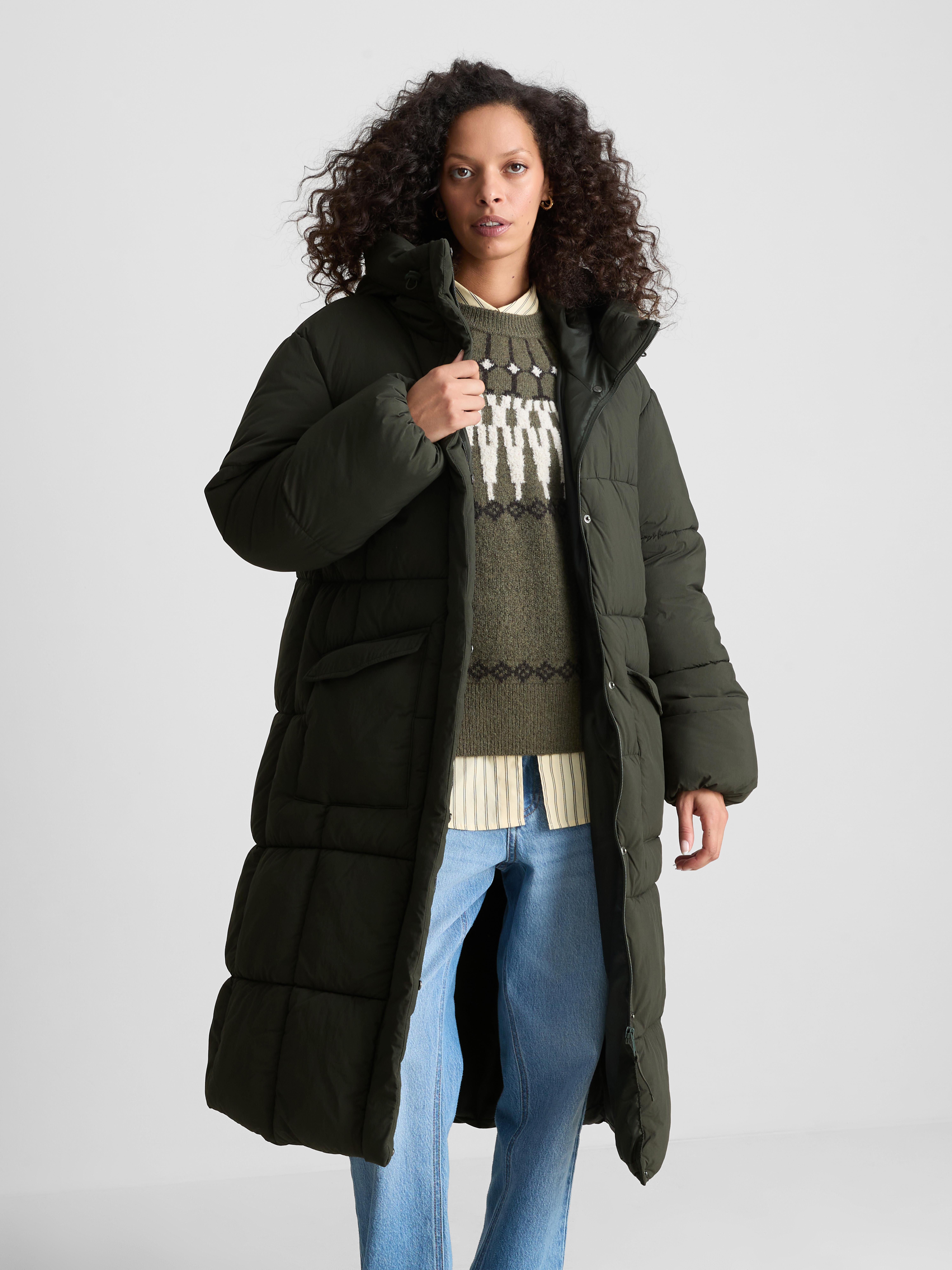Longline Hooded Puffer Jacket