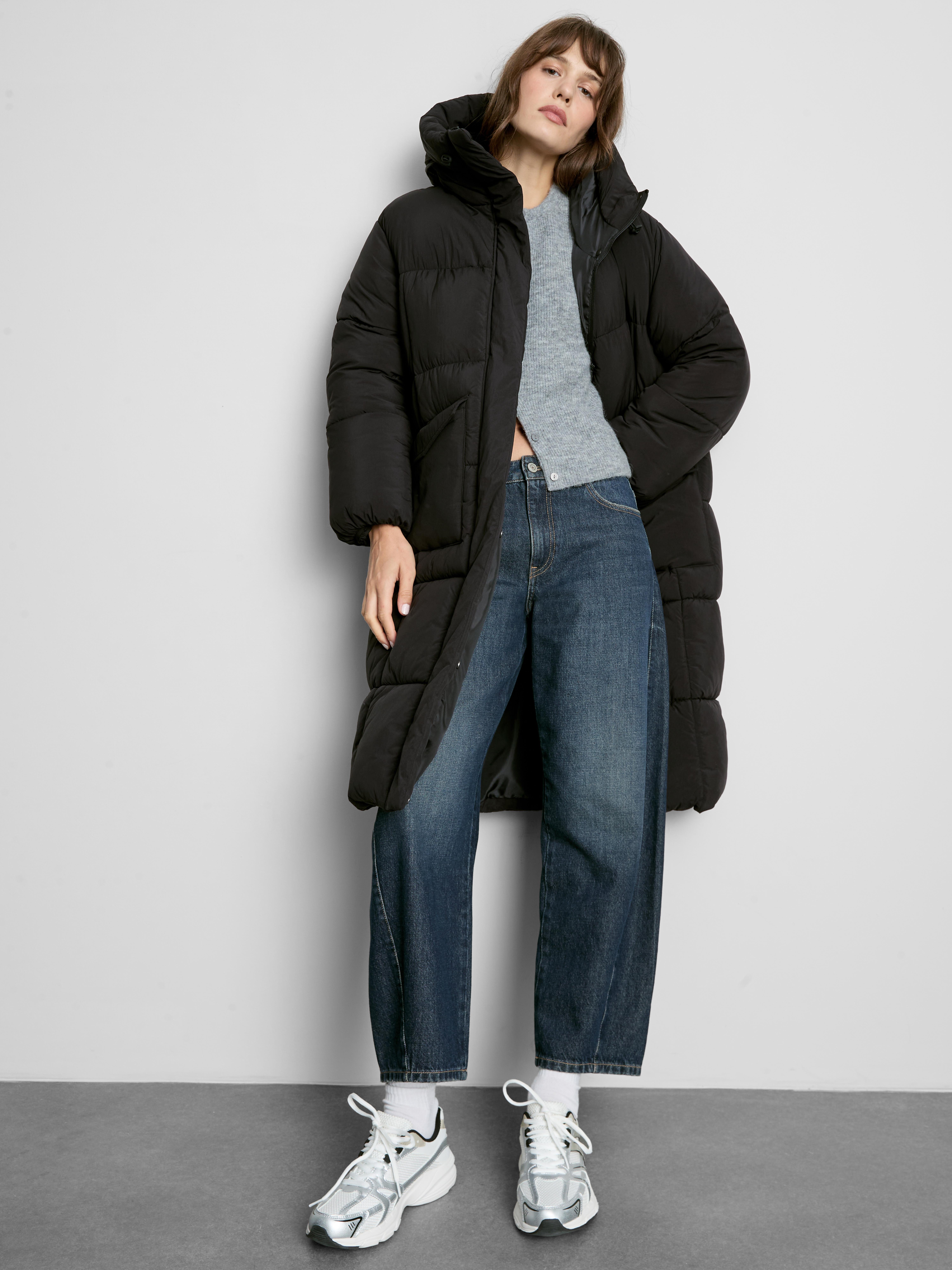 Longline Hooded Puffer Jacket