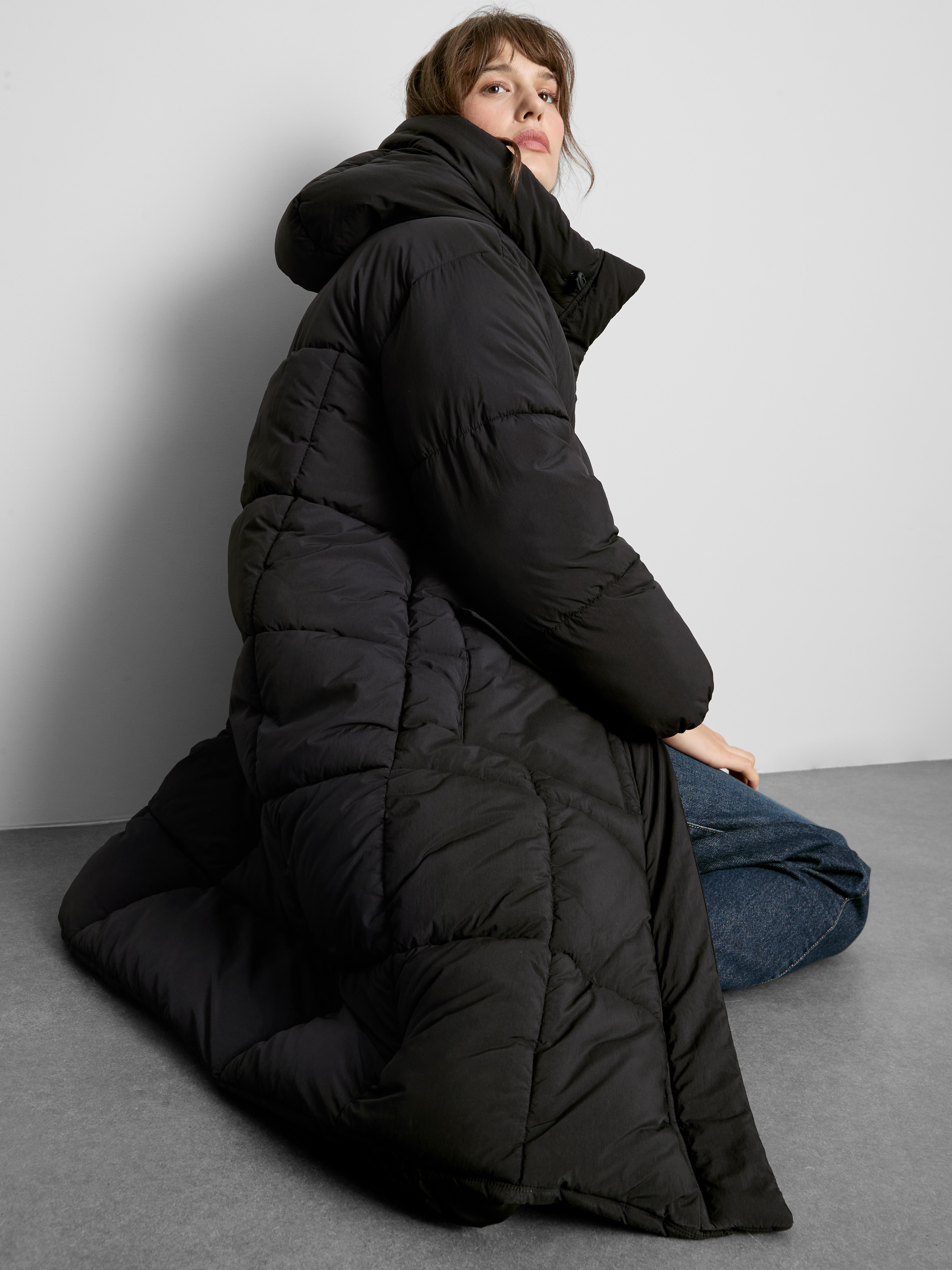 Longline Hooded Puffer Jacket