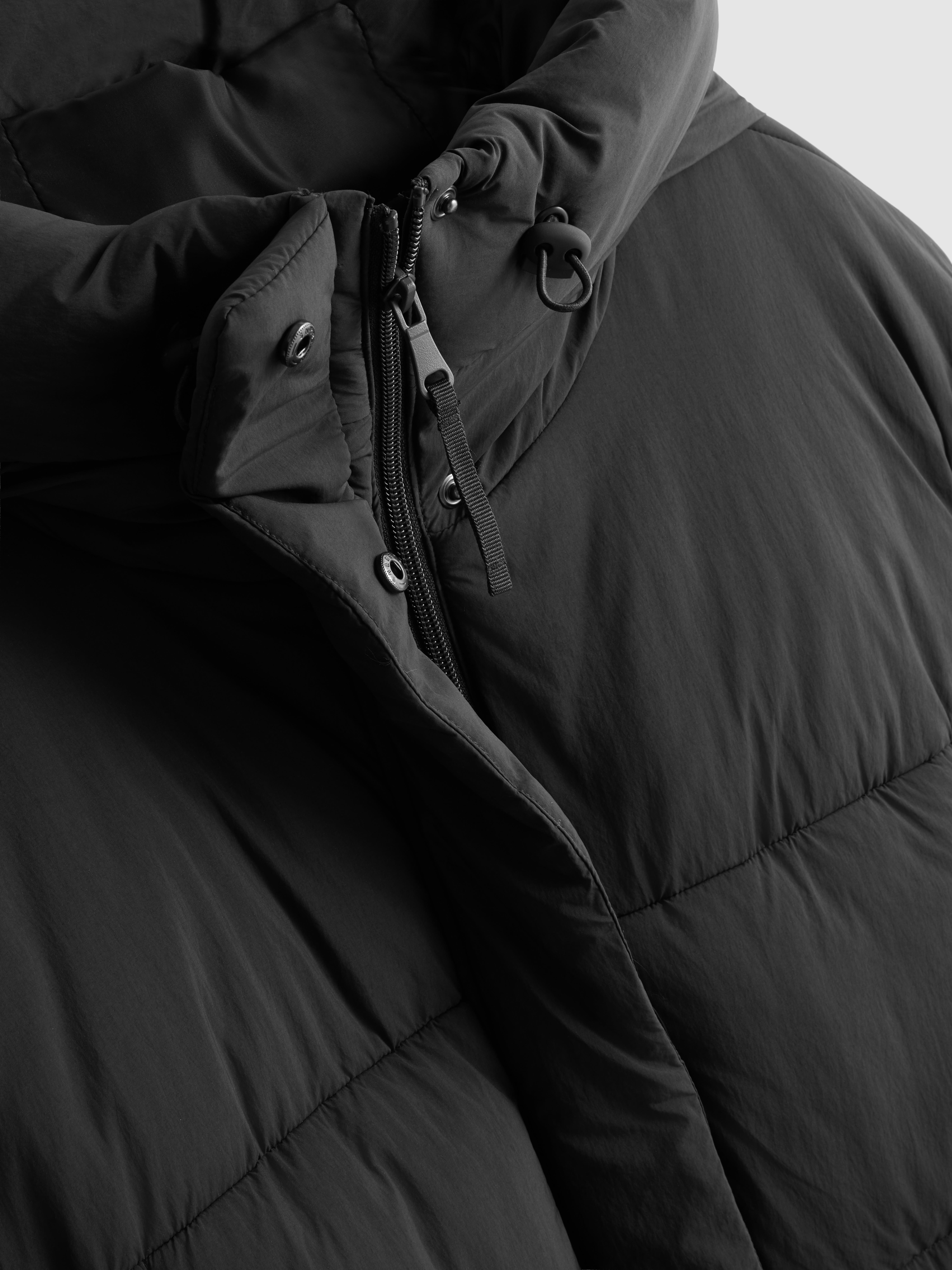 Longline Hooded Puffer Jacket
