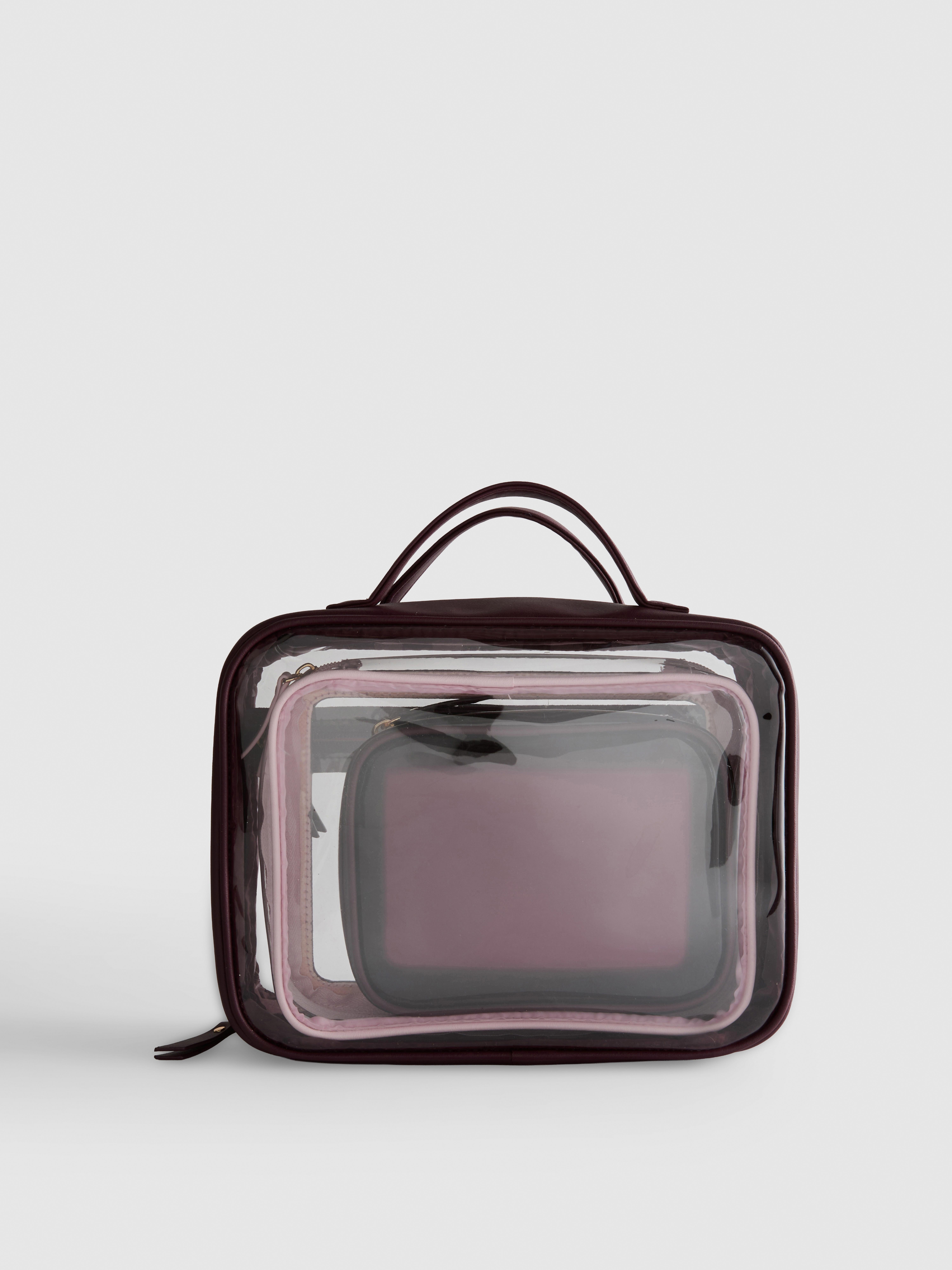 3-Piece Clear Vanity Case Set