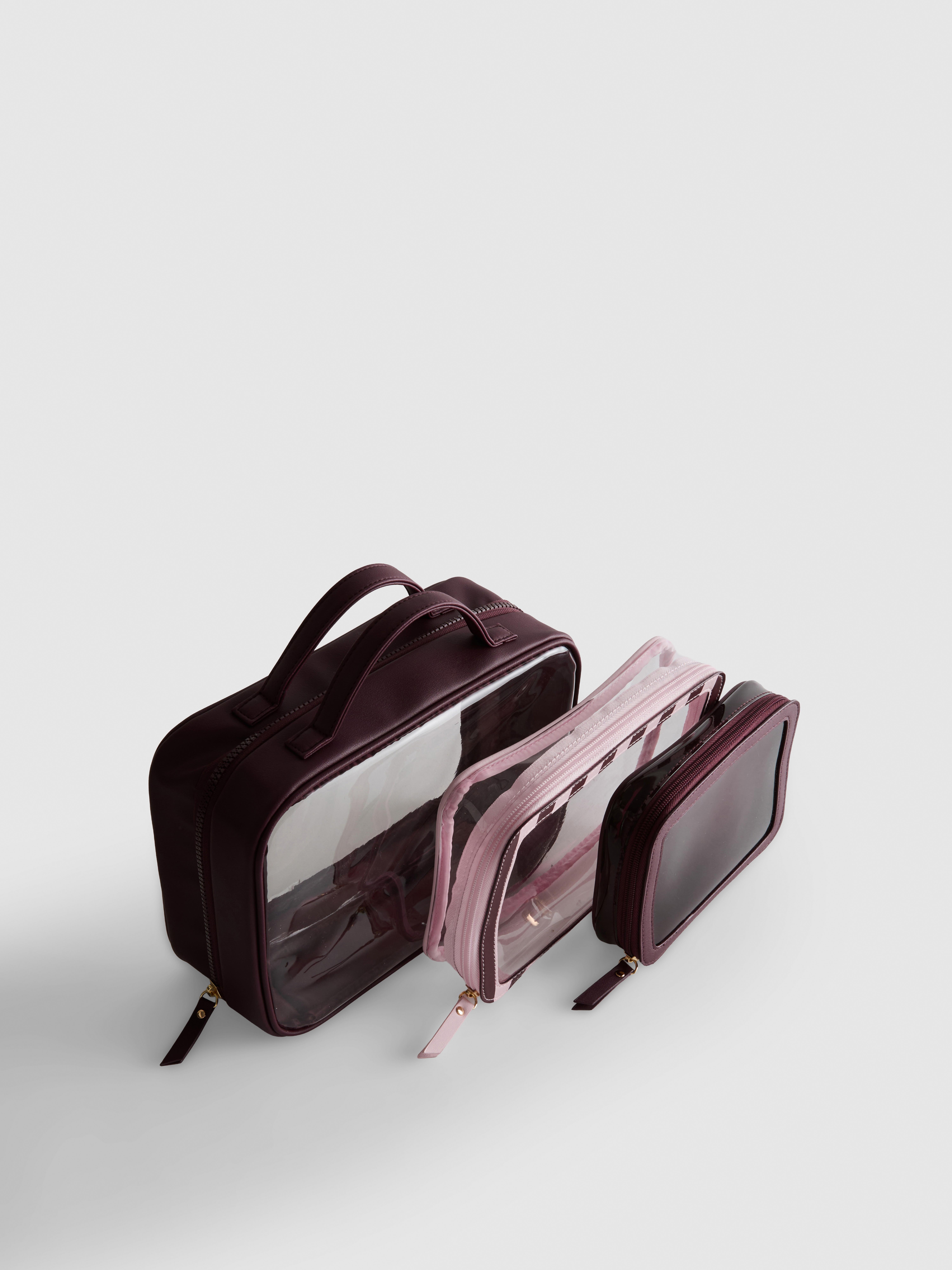 3-Piece Clear Vanity Case Set