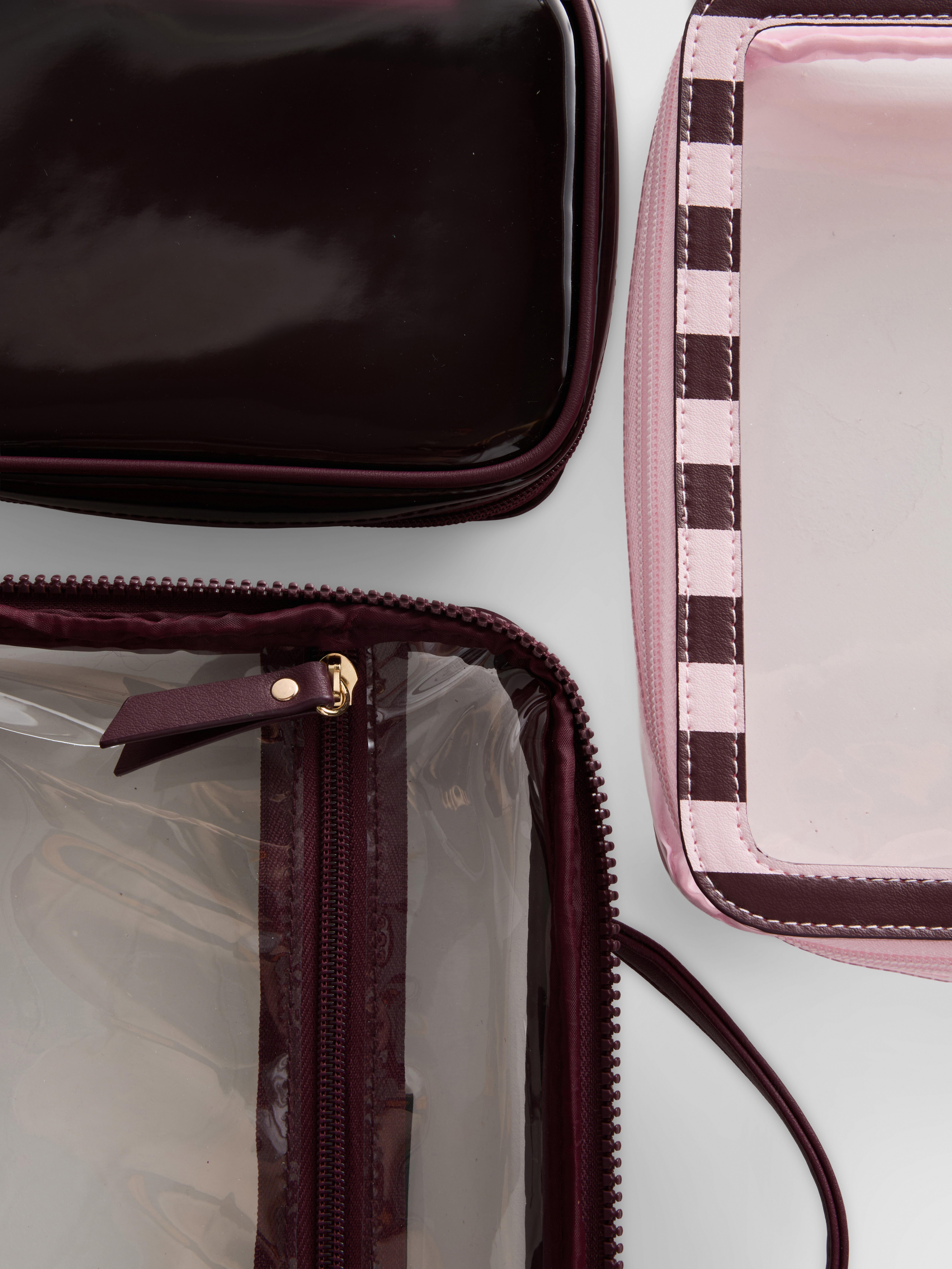 3-Piece Clear Vanity Case Set