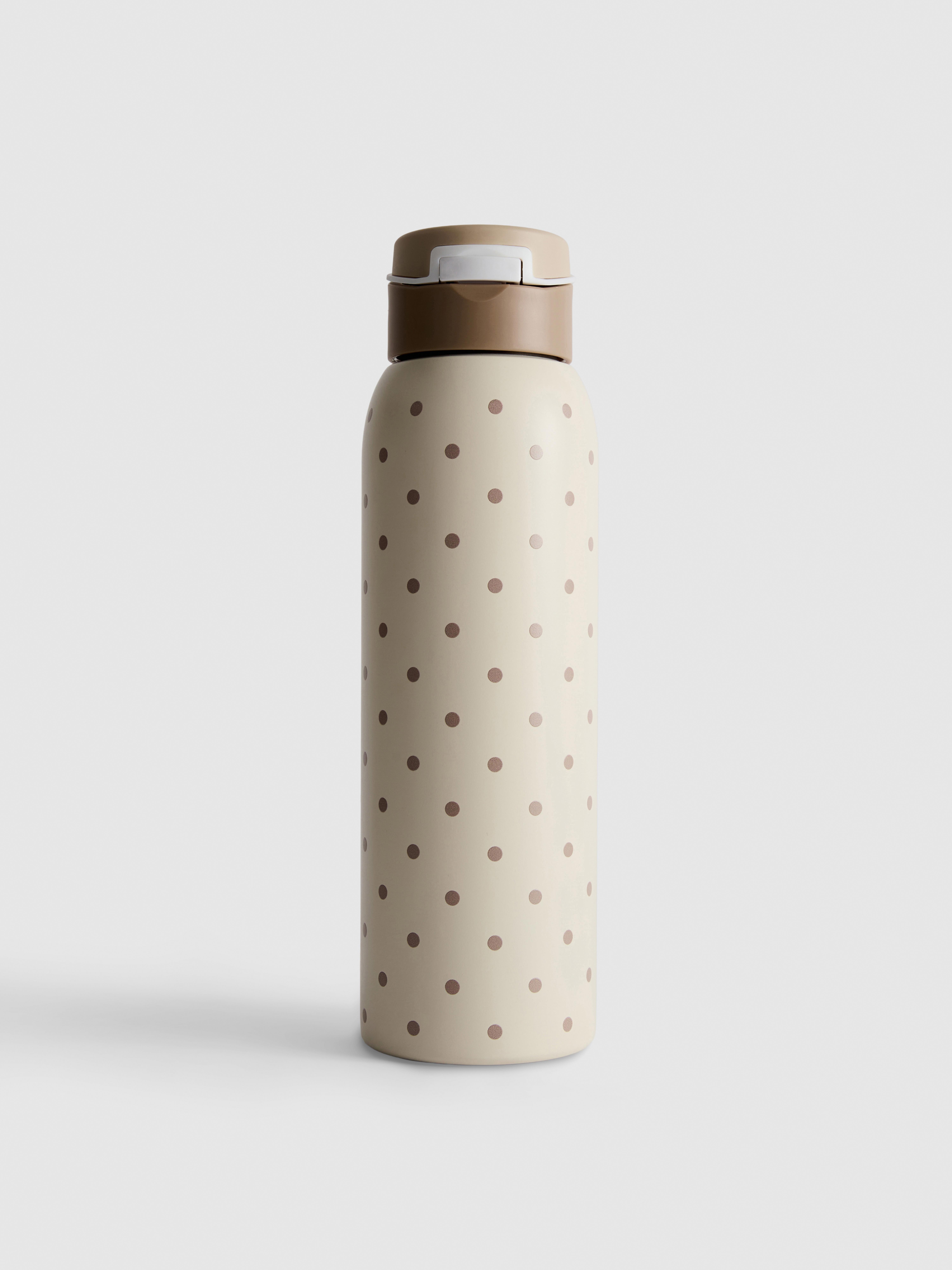 Garrafa água estampada Creme