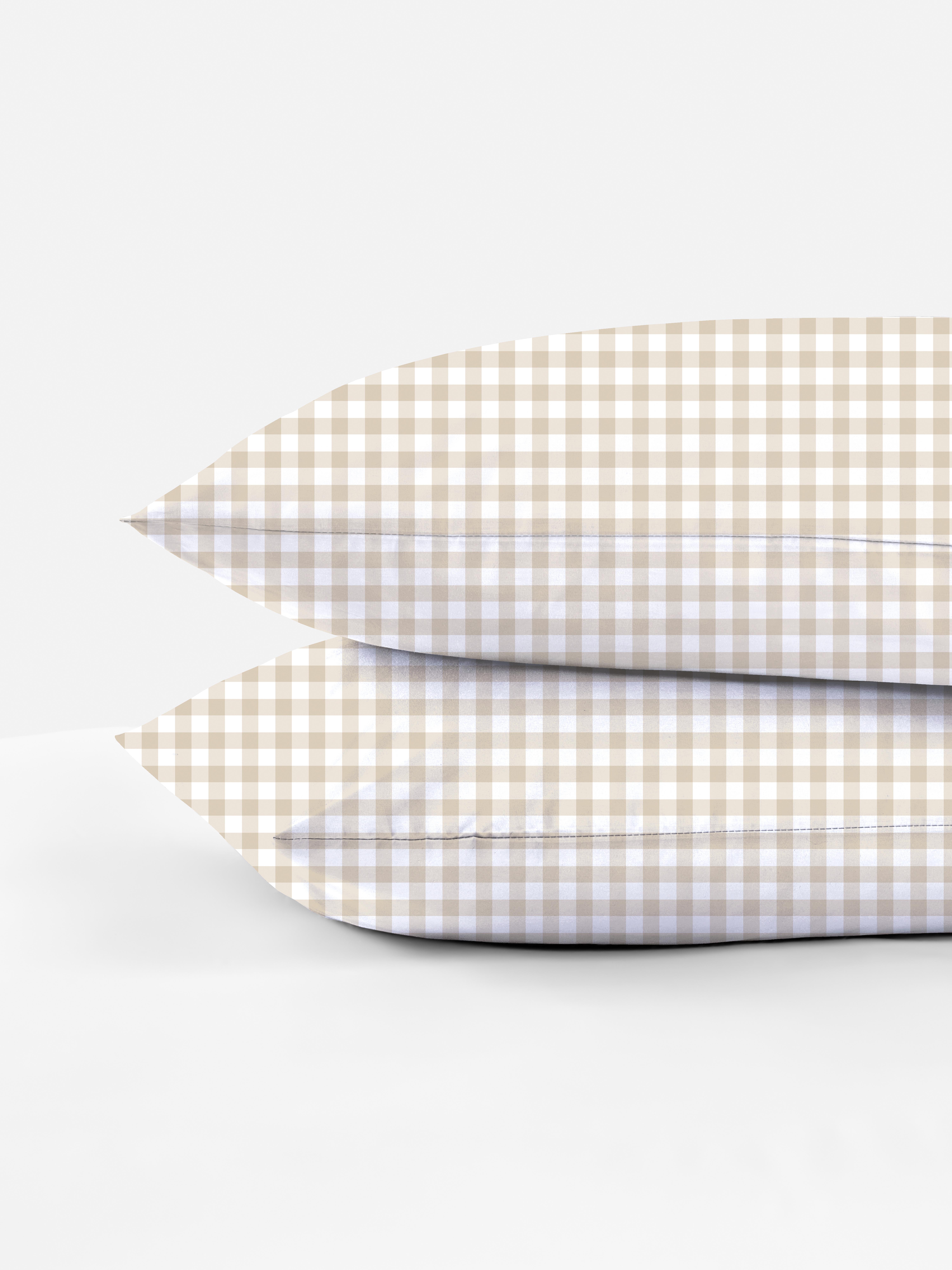 2pk Pure Cotton Gingham Pillowcases