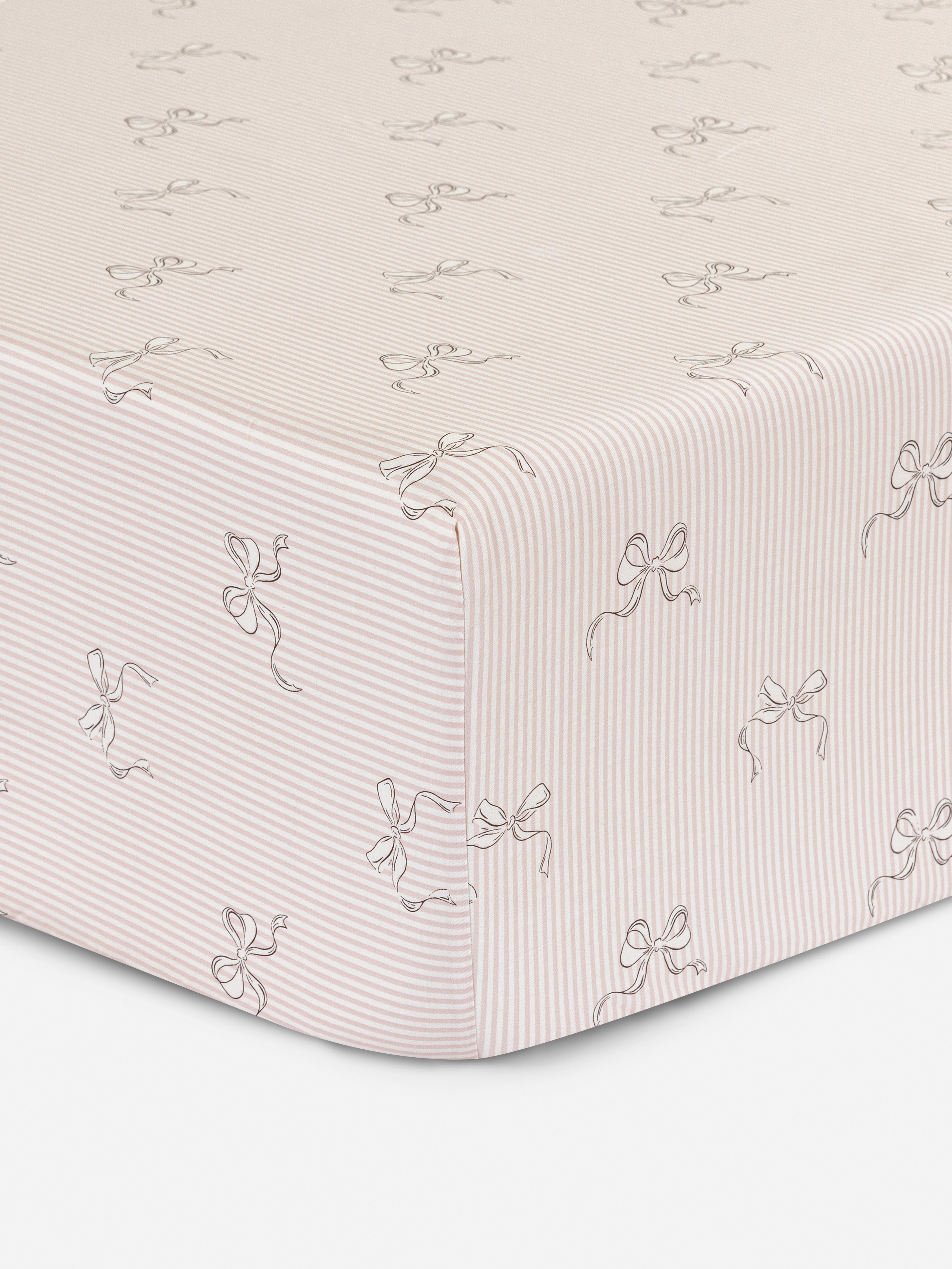 Drap-housse king size en pur coton à imprimé nœuds
