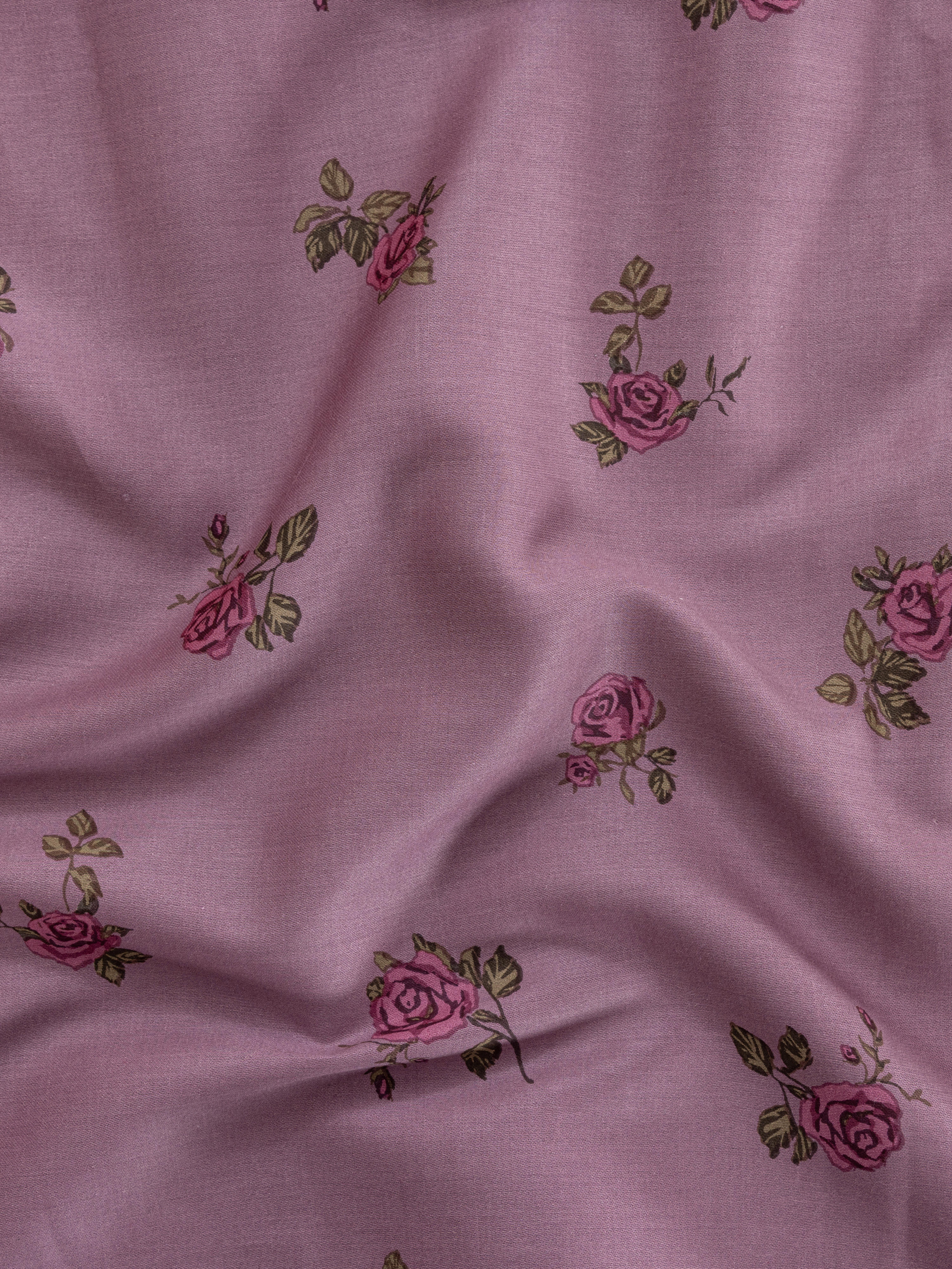Lot de 2 taies d'oreiller en pur coton à motif rose
