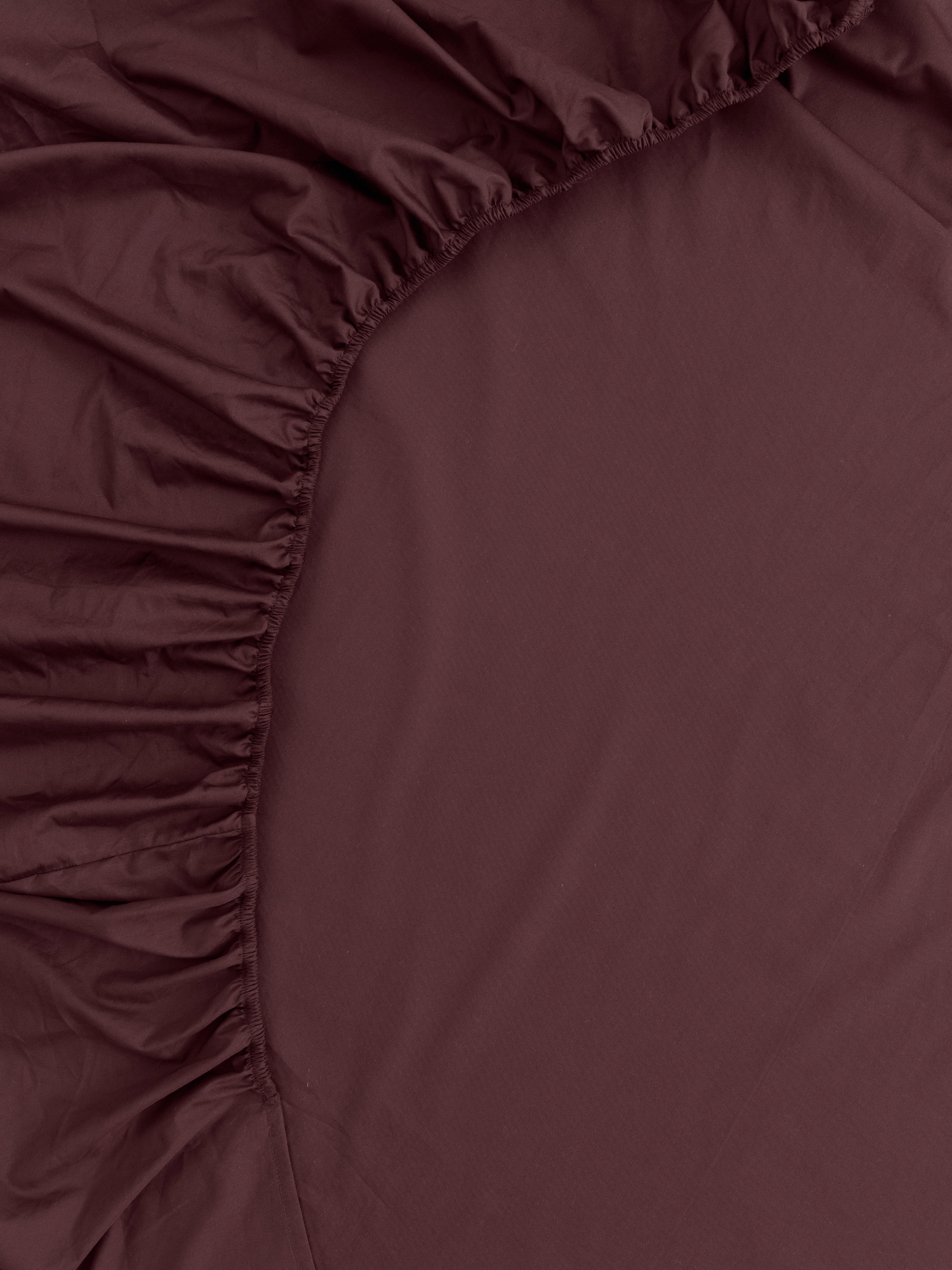 Pure Cotton Percale Double Fitted Sheet