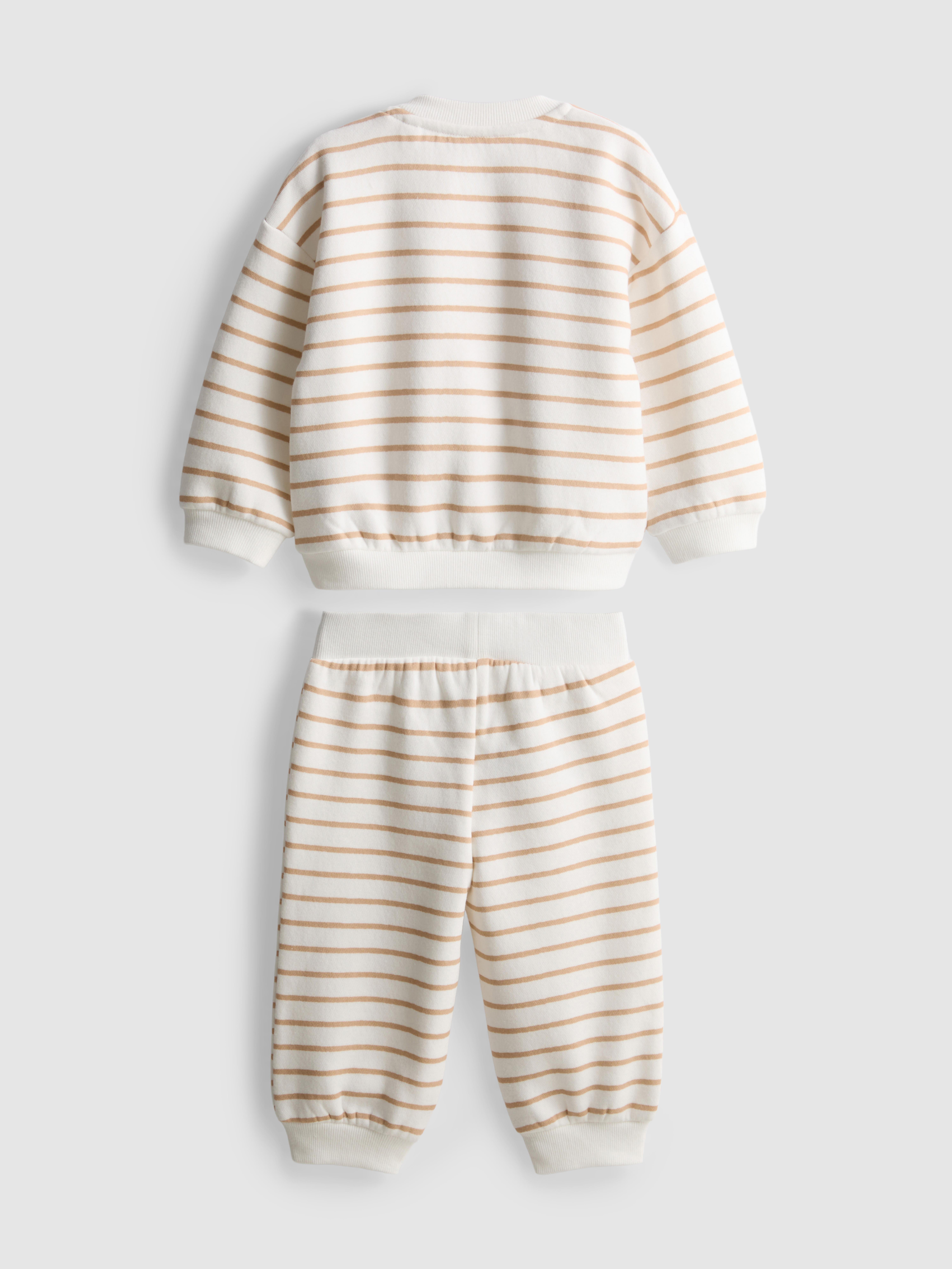 0-18mths | Cotton Rich Pretzel Sweatshirt and Joggers Set