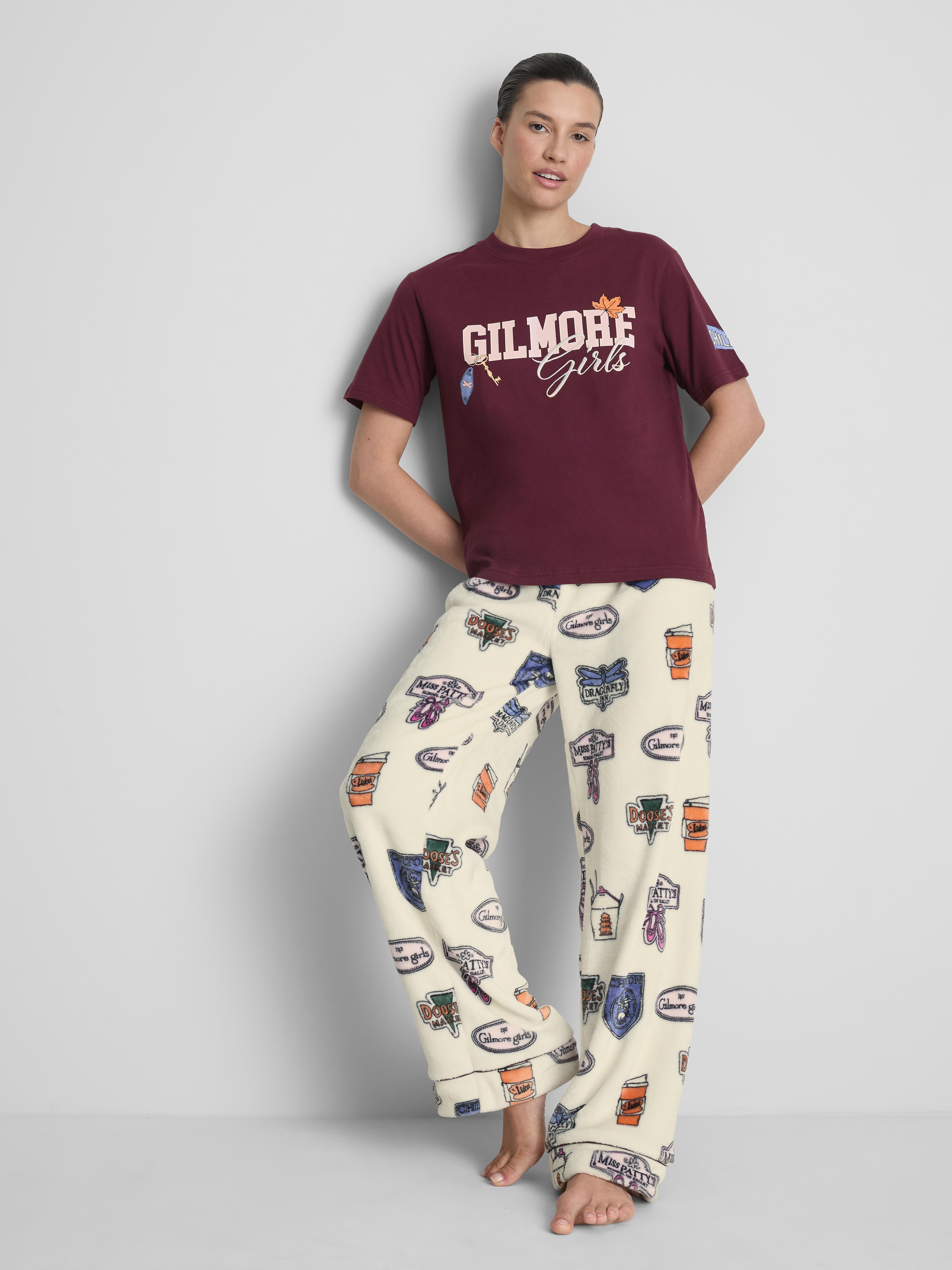 Gilmore Girls Pure Cotton Graphic Pyjama Top