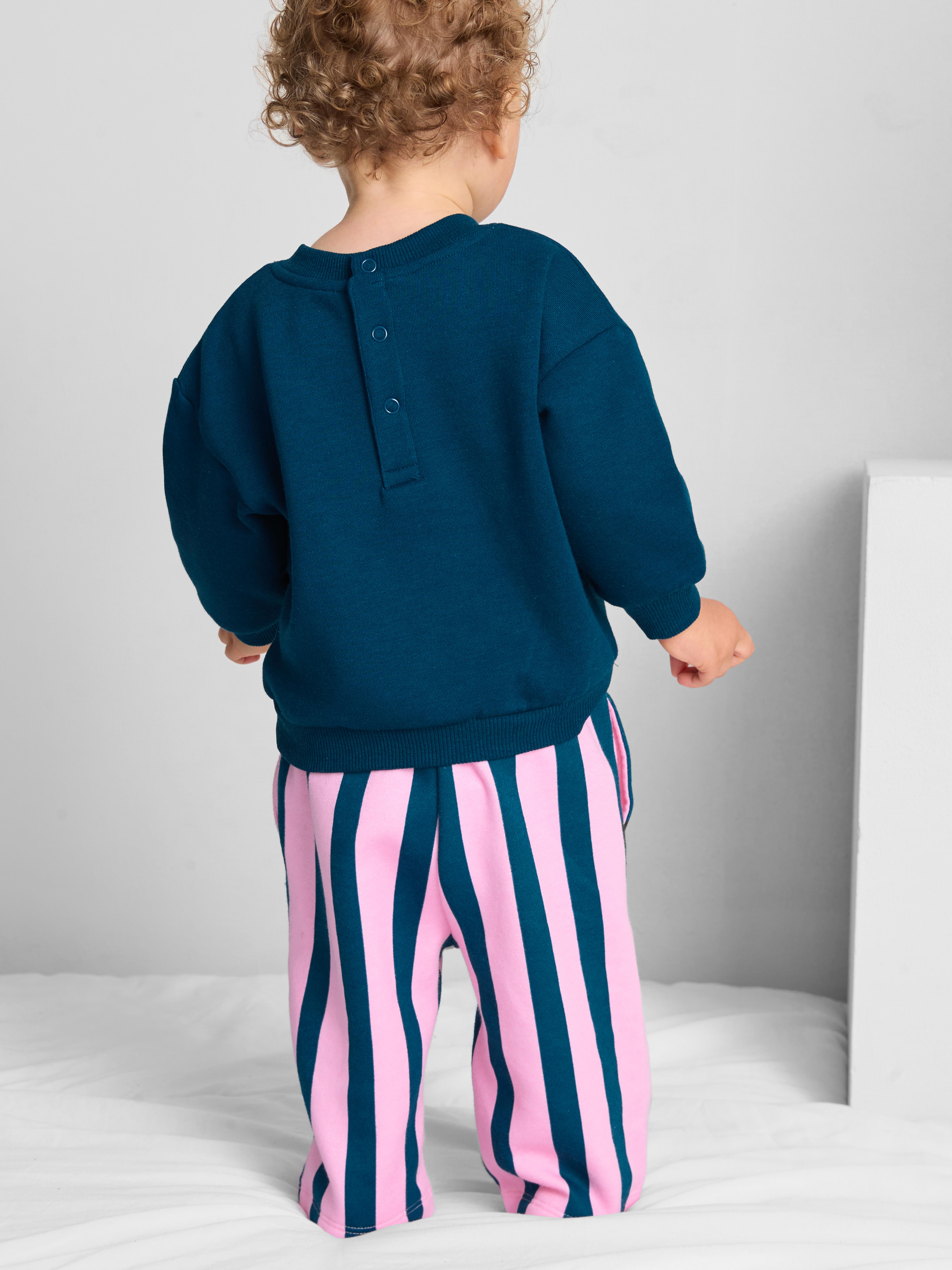0-18mths | Cotton-Rich Sweatshirt and Pants Newborn Set