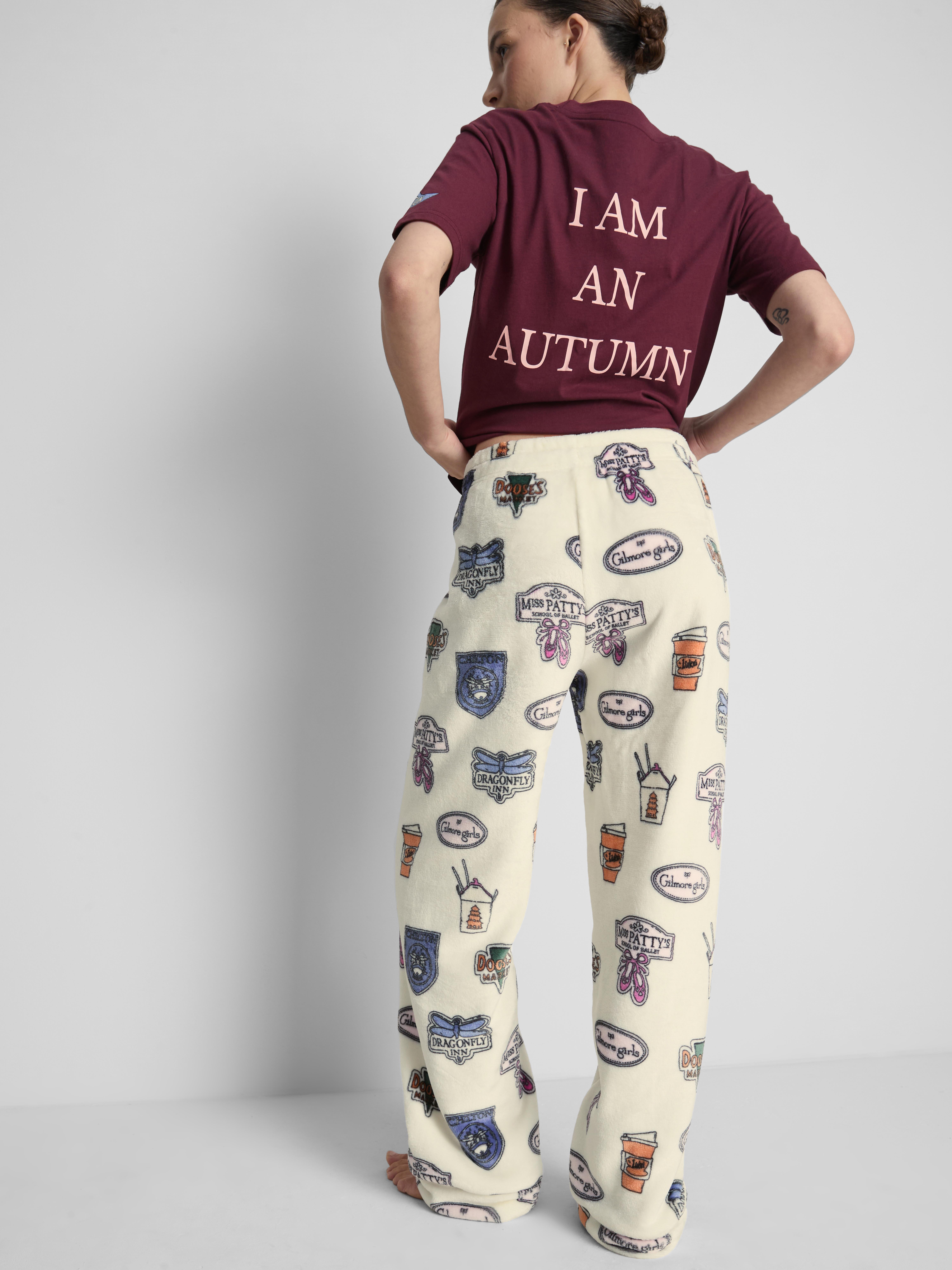 Gilmore Girls Plush Wide-Leg Pajama Bottoms