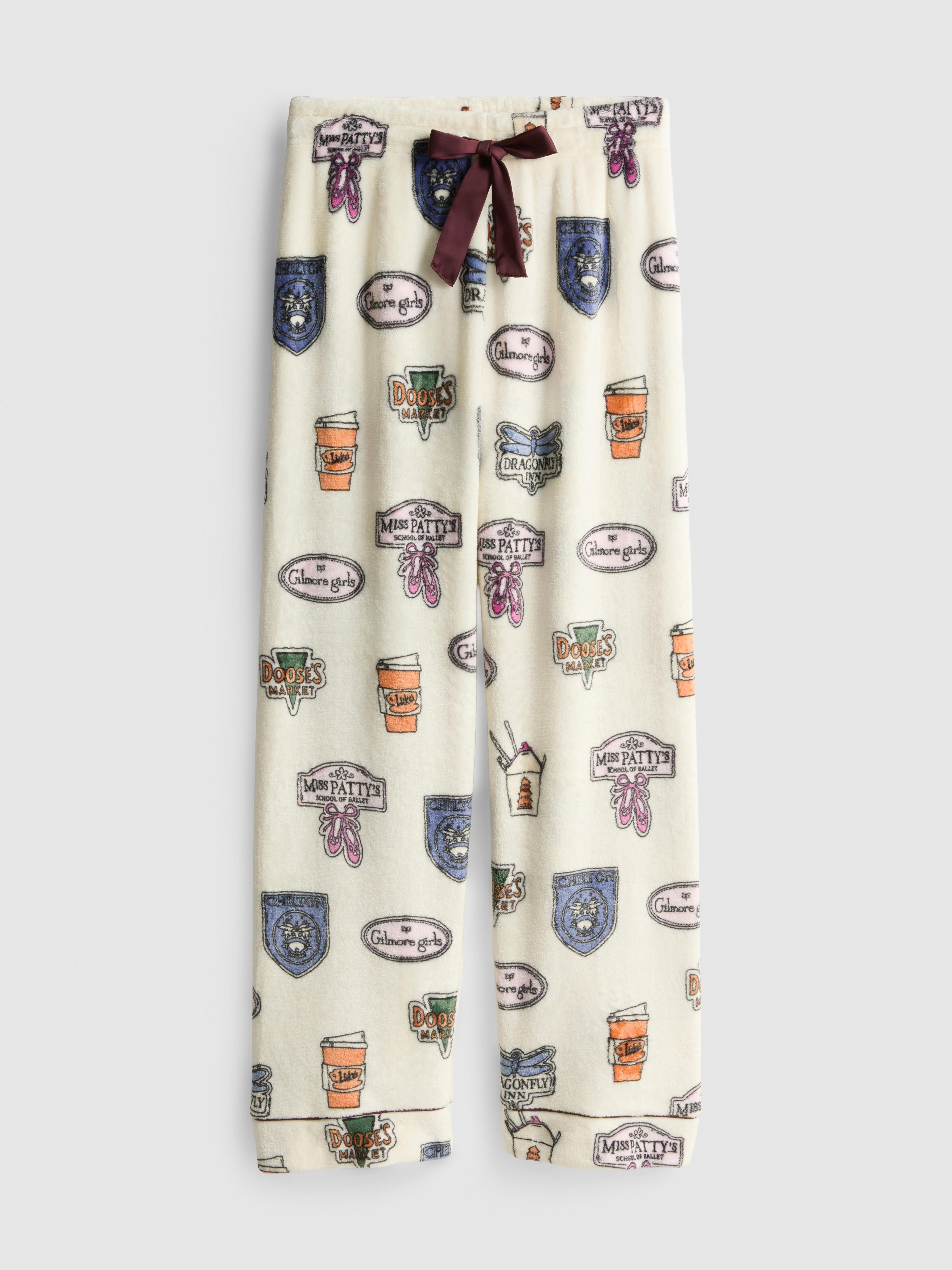 Gilmore Girls Plush Wide-Leg Pajama Bottoms