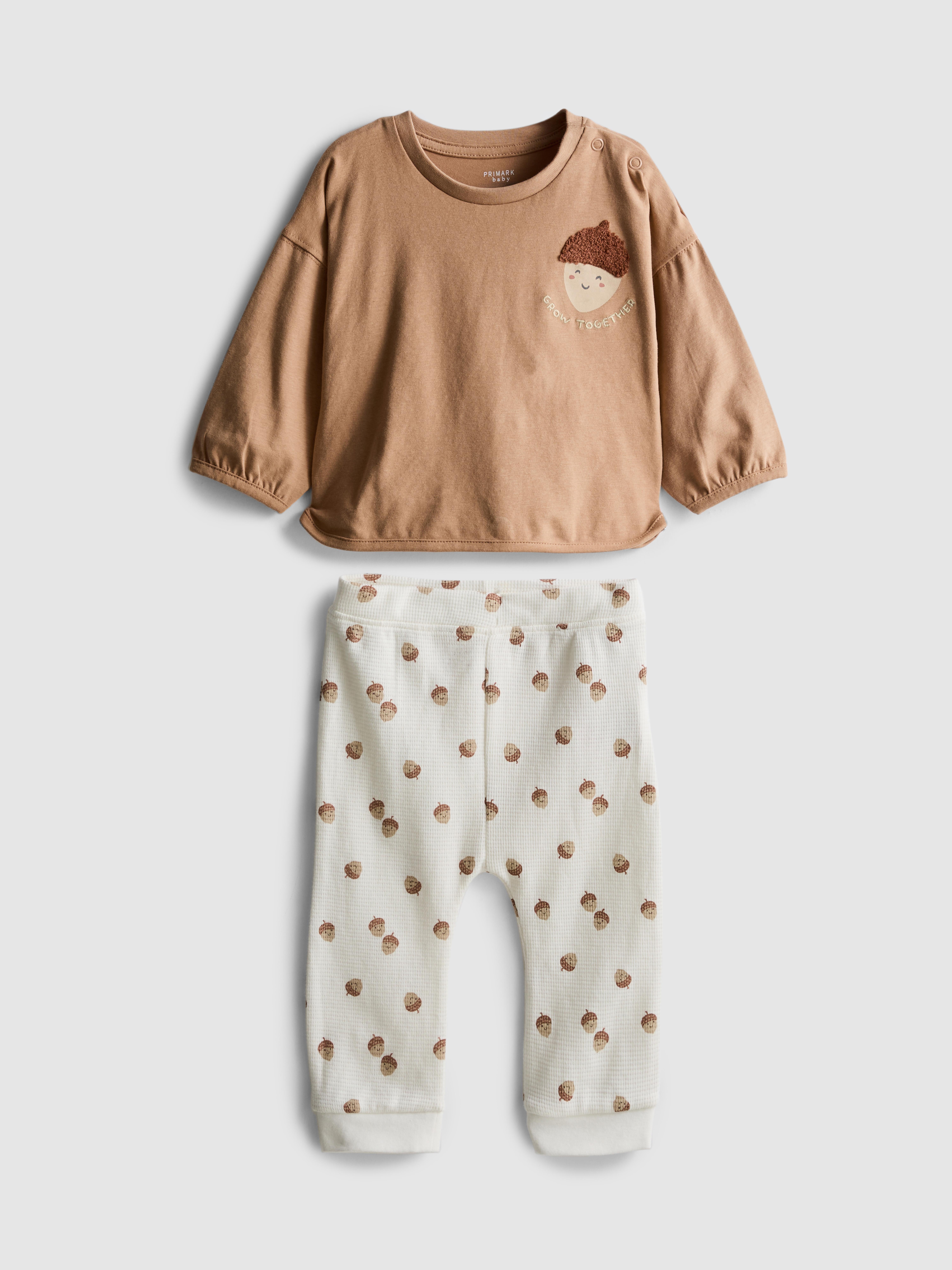 0-18mths | Acorn Graphic Top and Leggings Set