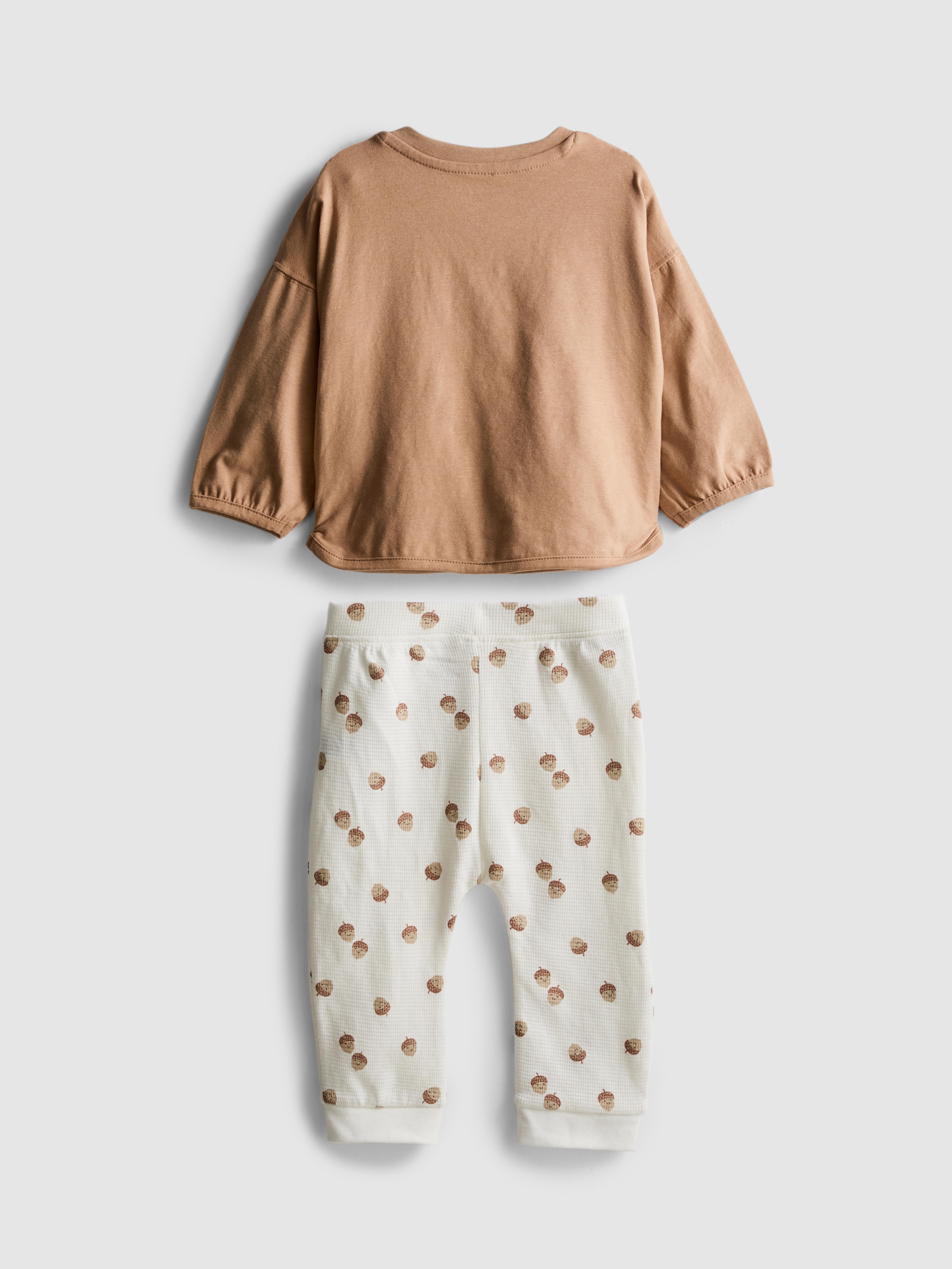 0-18mths | Acorn Graphic Top and Leggings Set