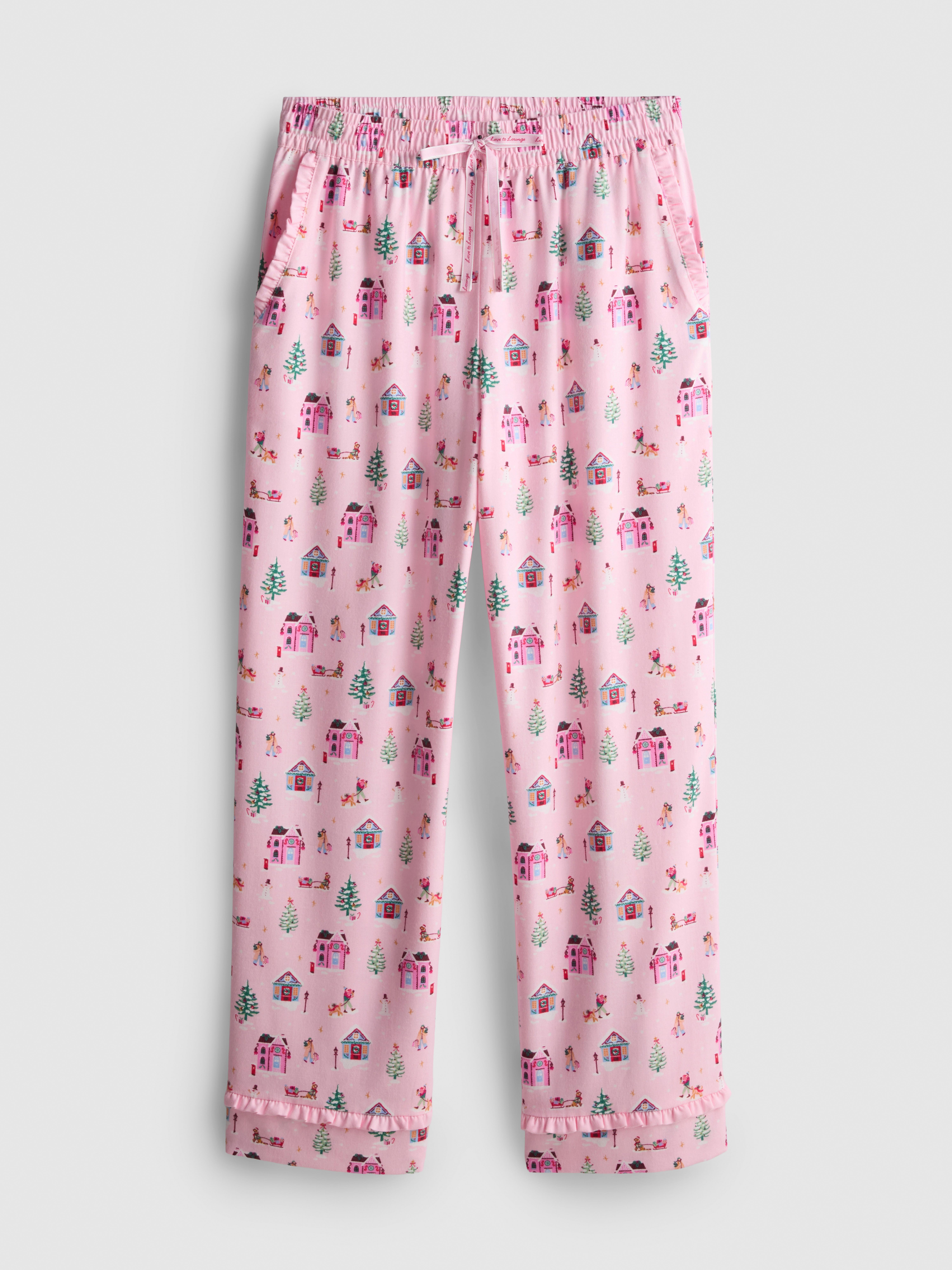 Love To Lounge Christmas Frill Pajama Bottoms