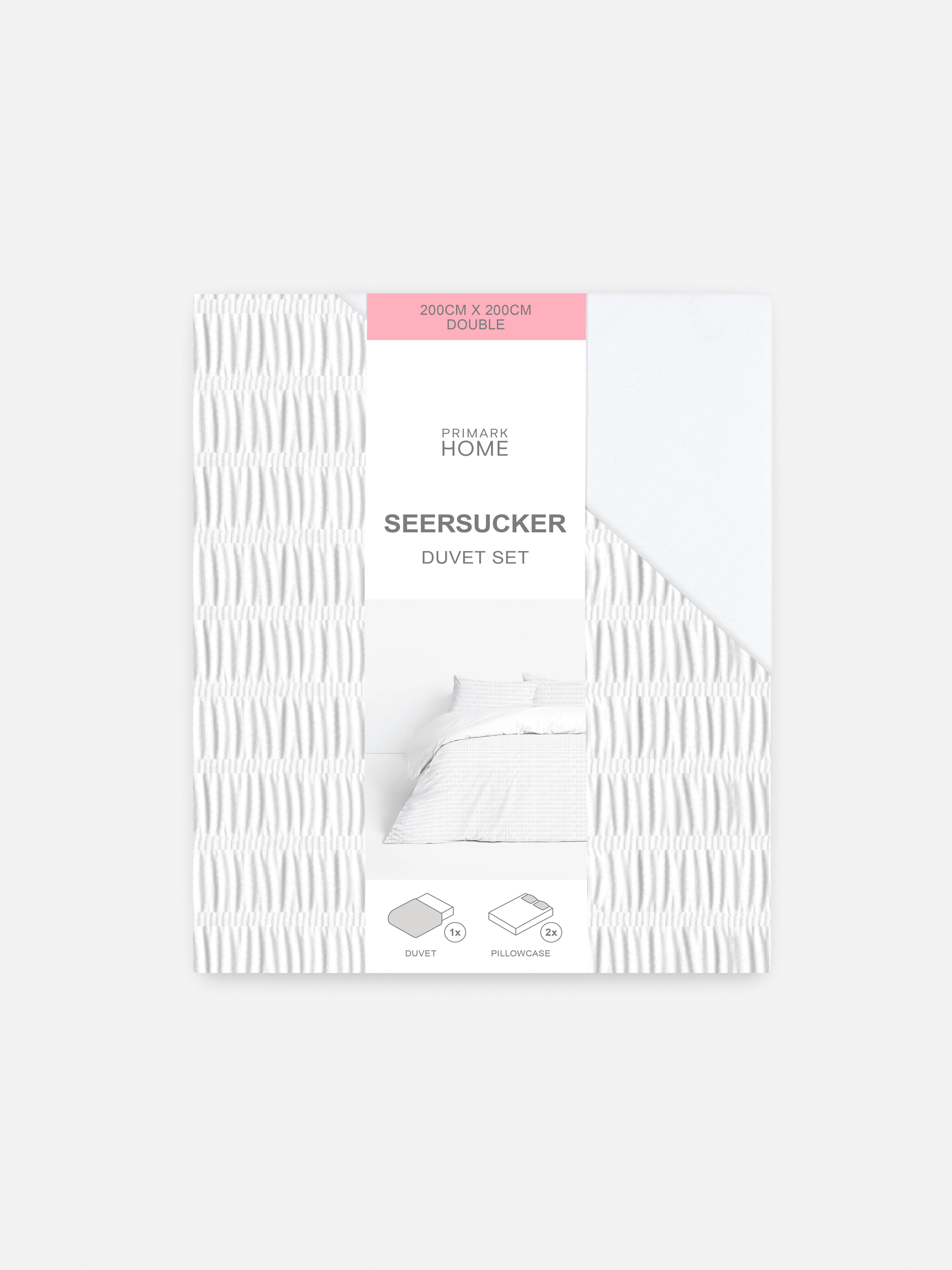 Seersucker Double Duvet Cover Set