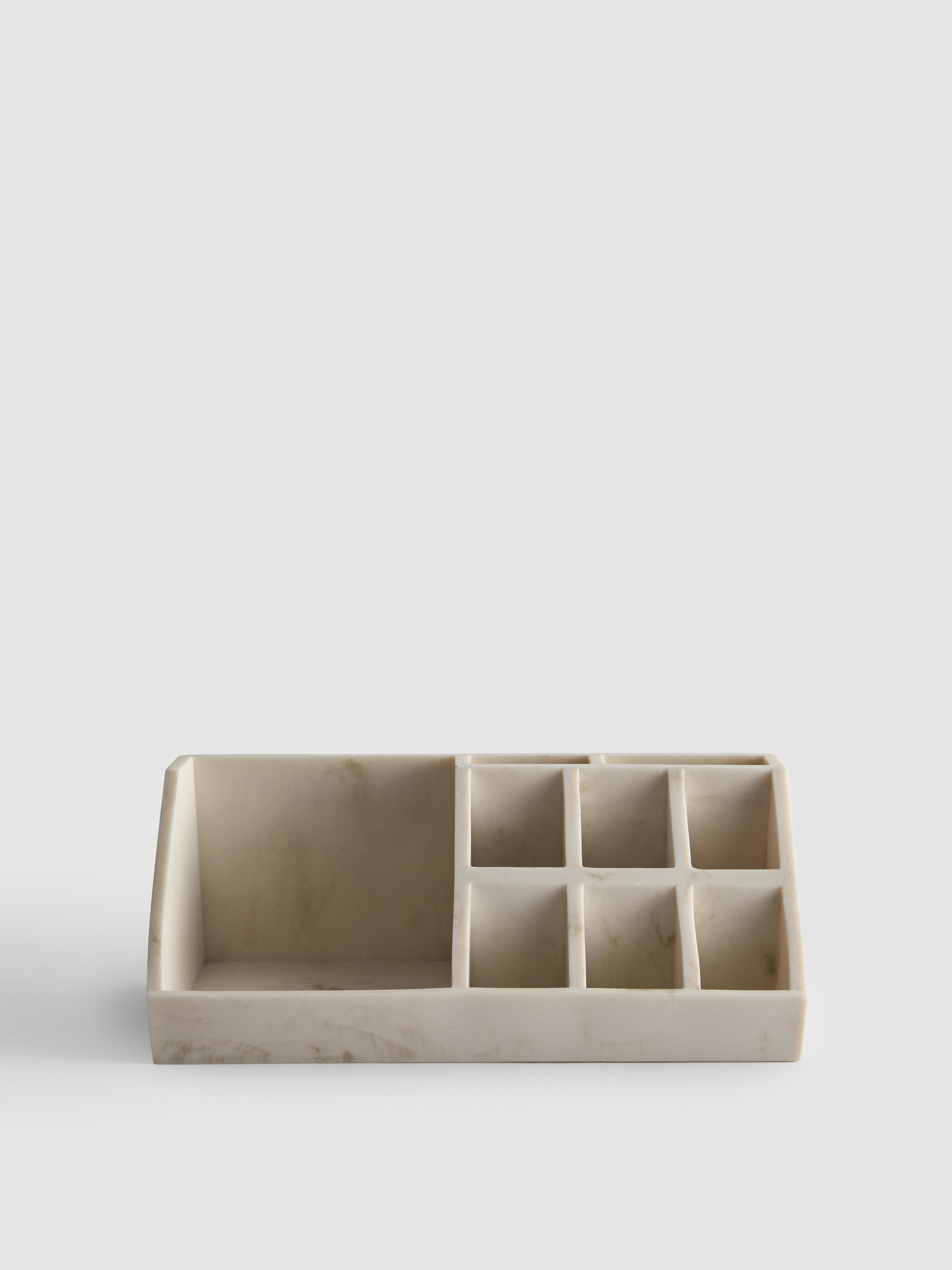 Marble-Effect Desk Organiser