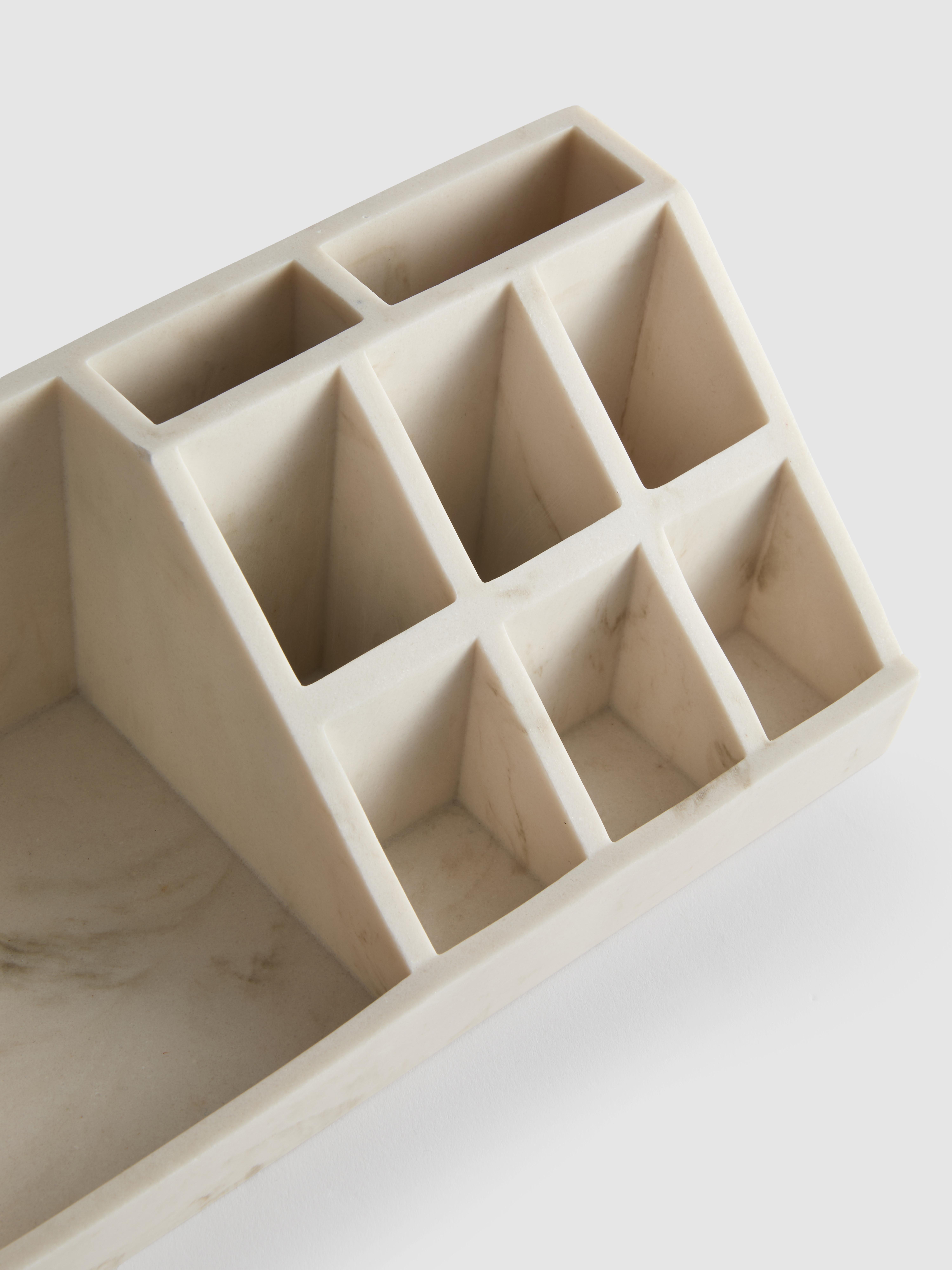 Marble-Effect Desk Organiser