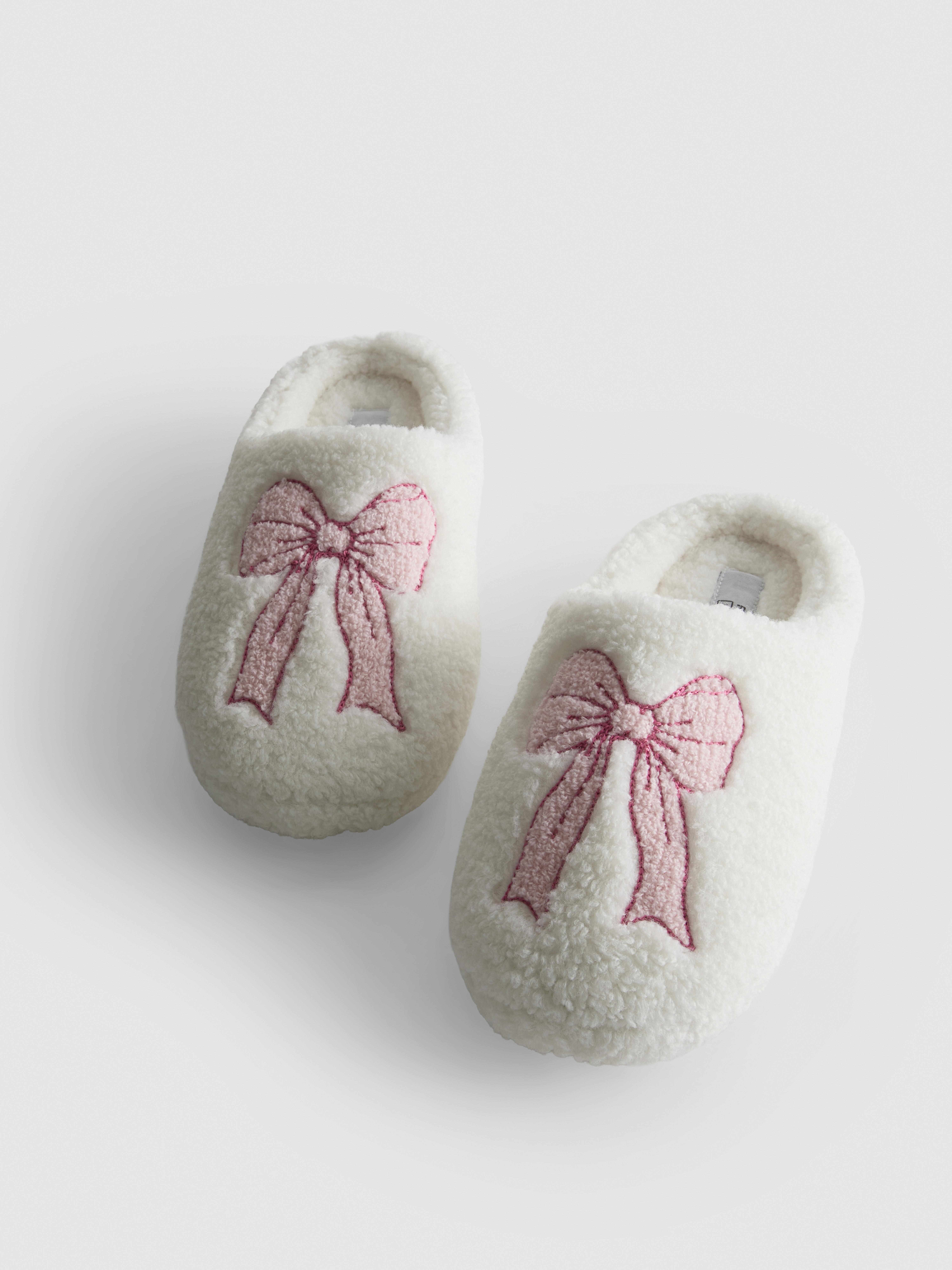 Borg Bow Mule Slippers