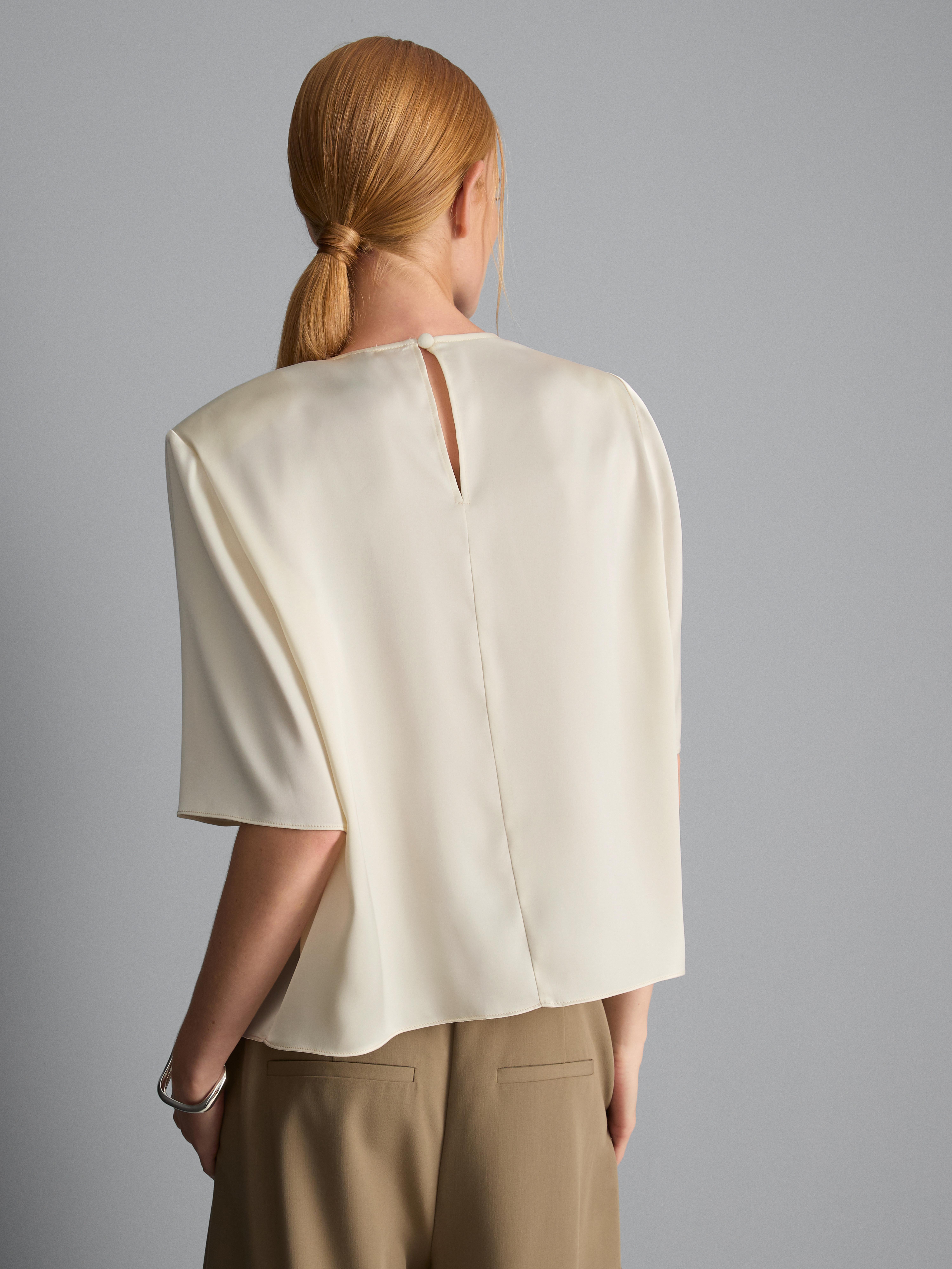 Satin Shoulder Pad Tee