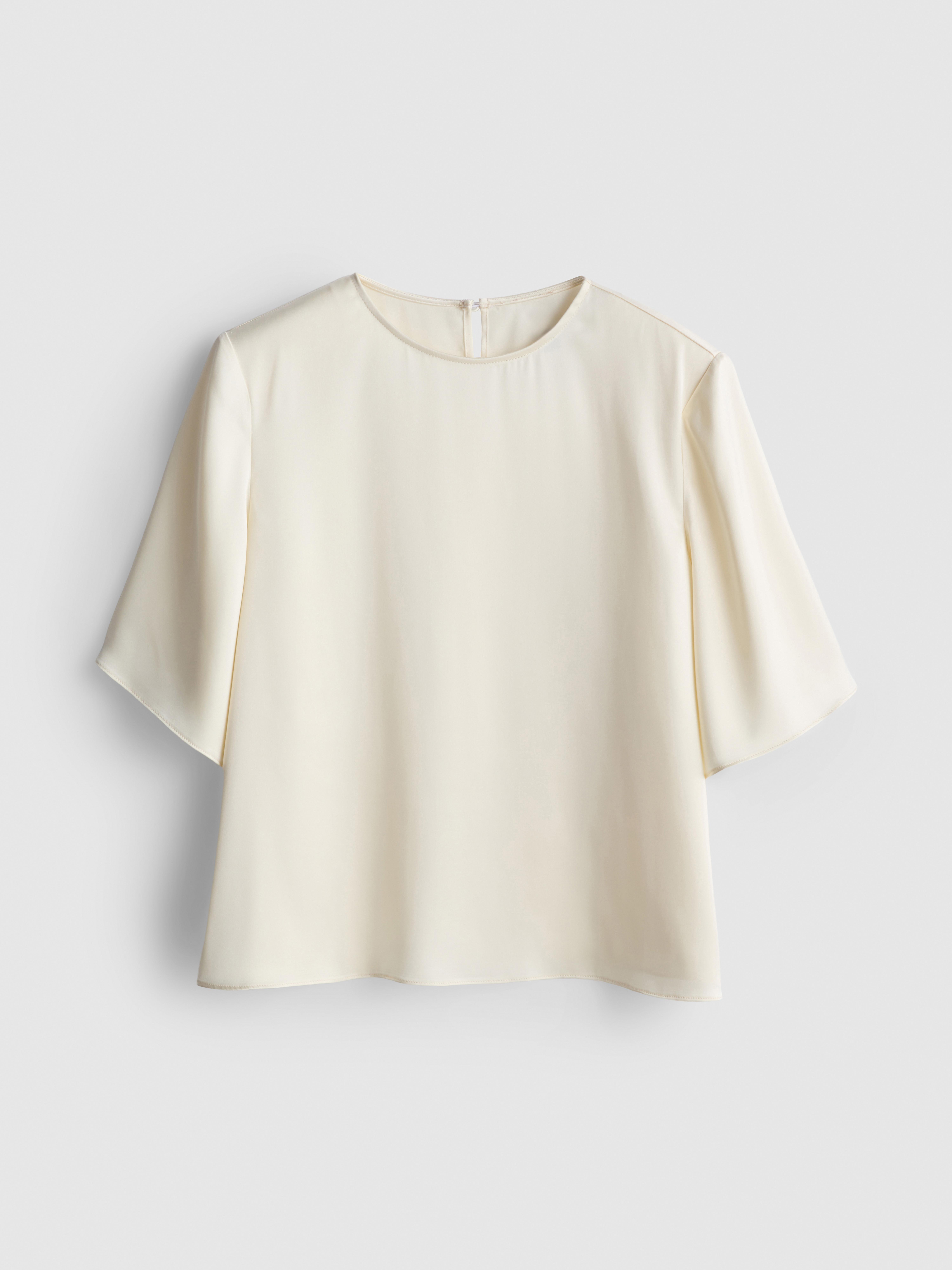 Satin Shoulder Pad Tee