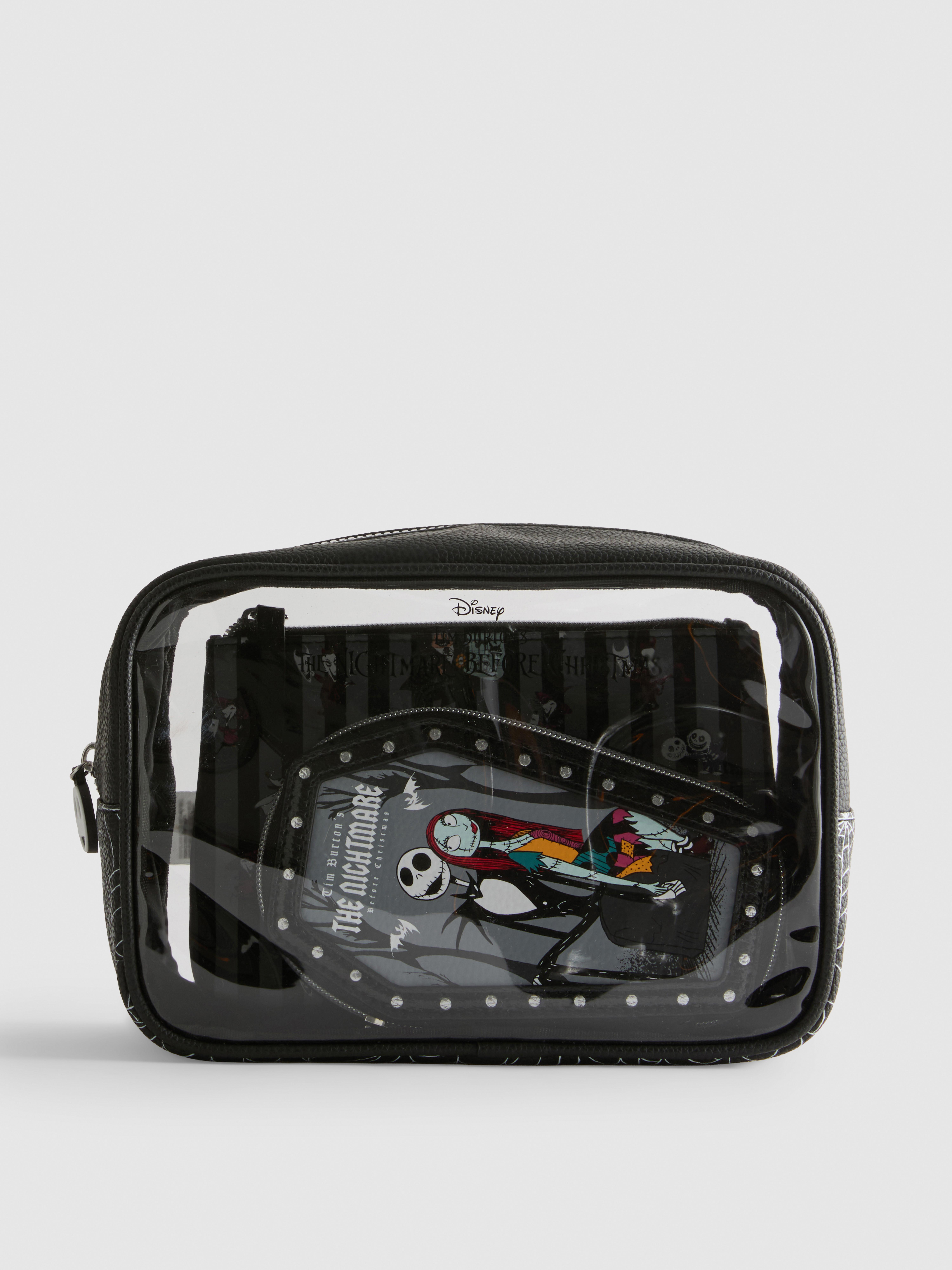Disney Tim Burton's The Nightmare Before Christmas 3pk Makeup Bags