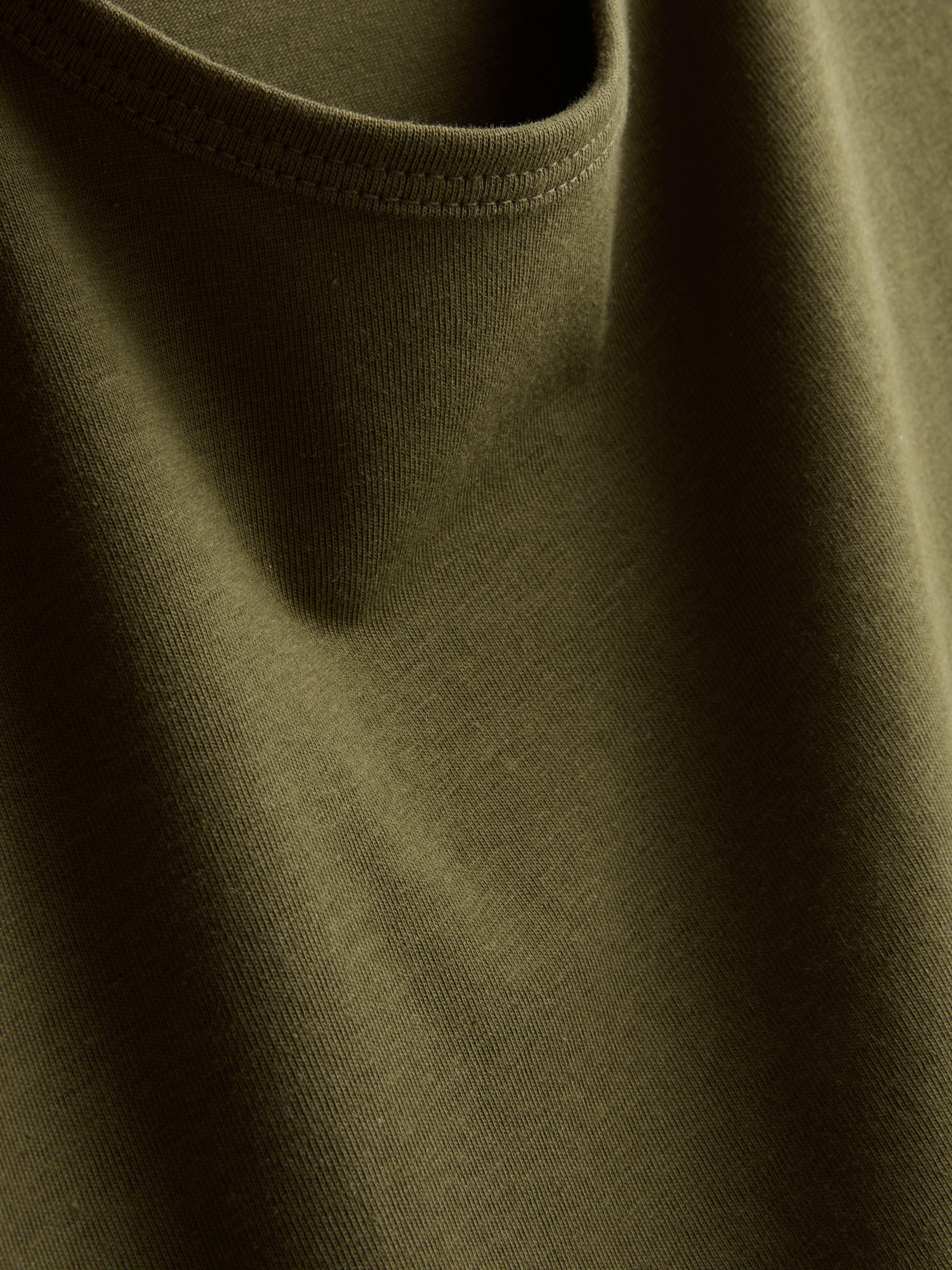 Cotton-Rich Stretch Long-Sleeve Crewneck Top