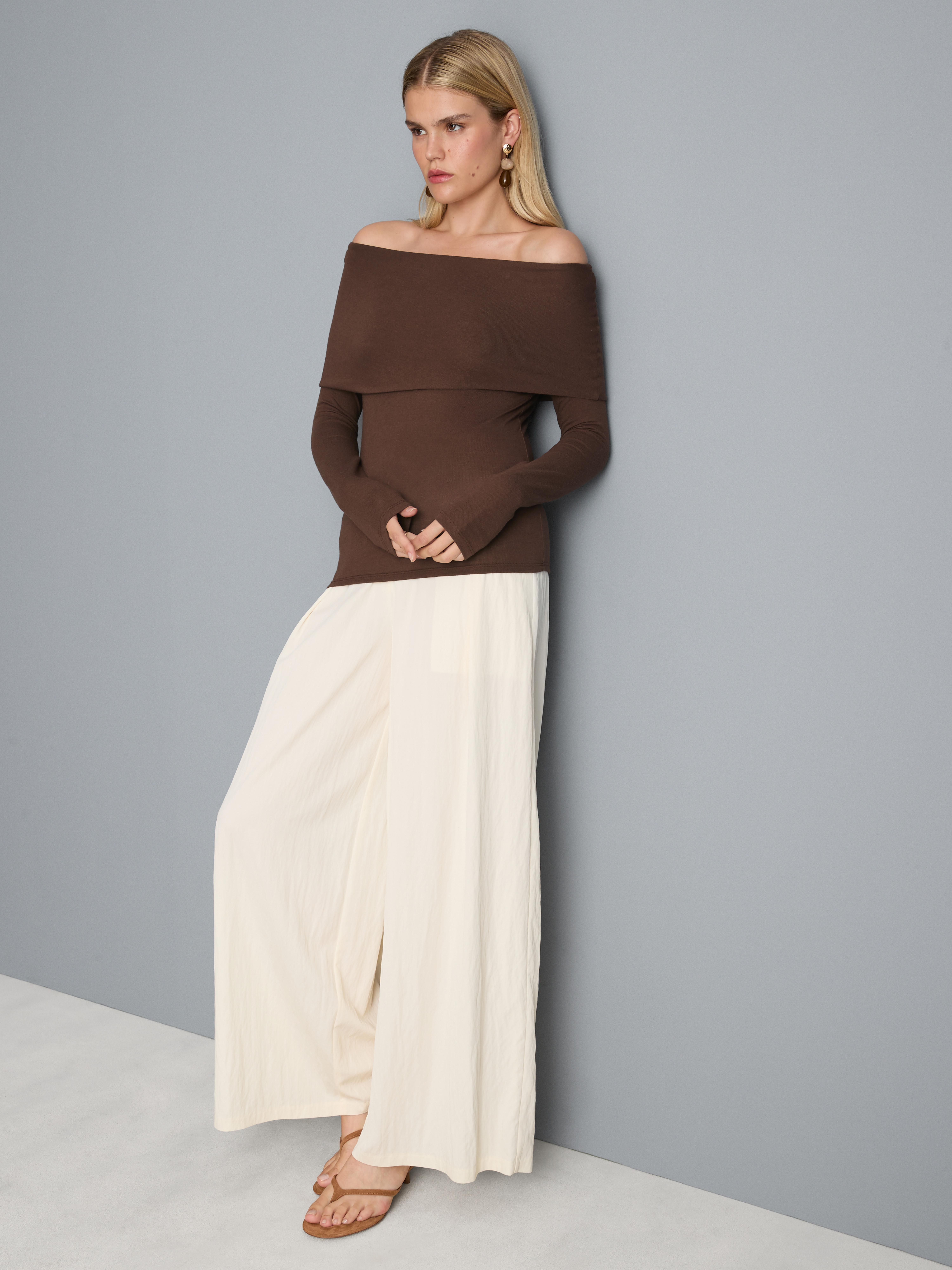 Long Sleeve Bardot Top