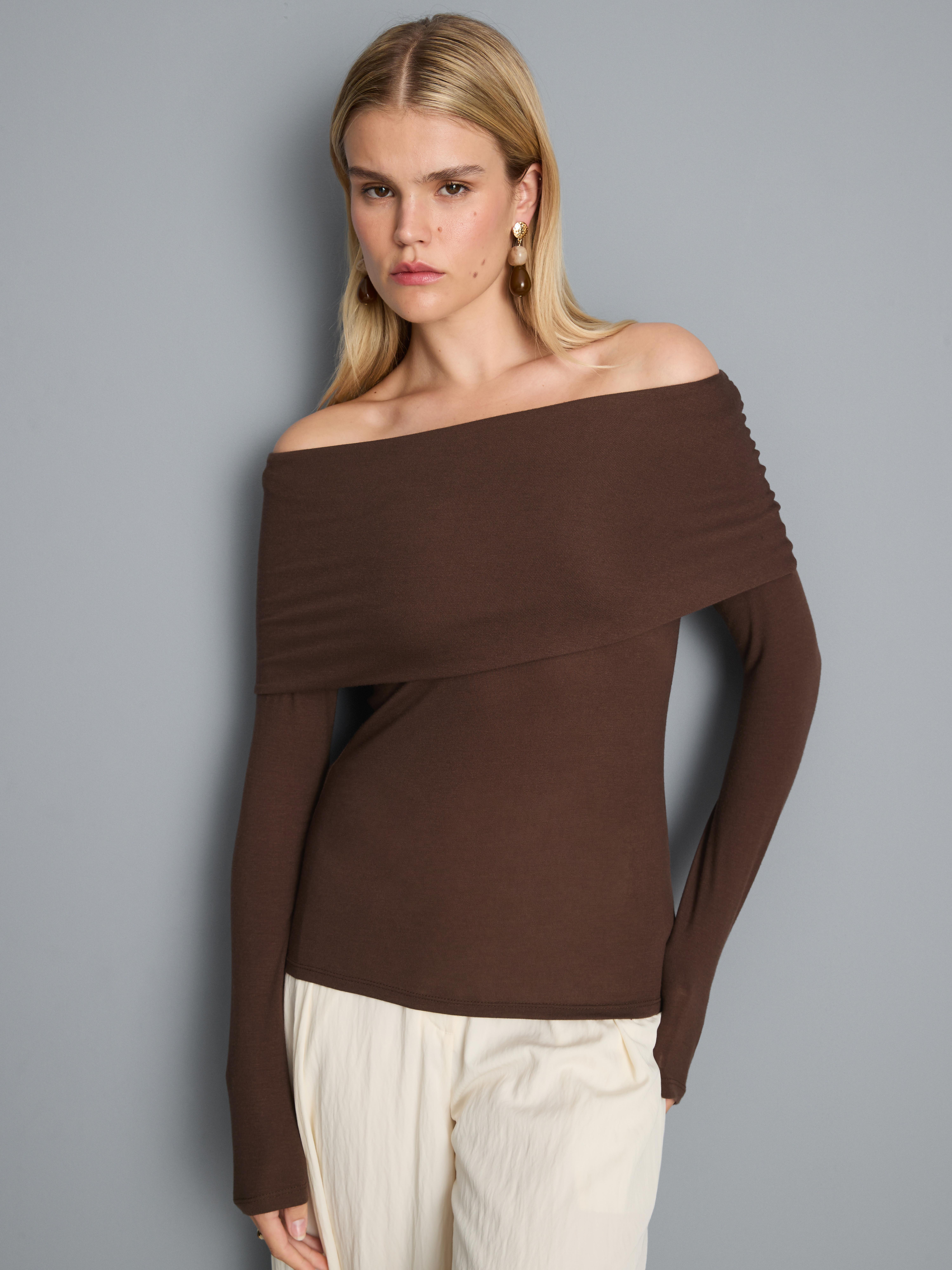 Long Sleeve Bardot Top