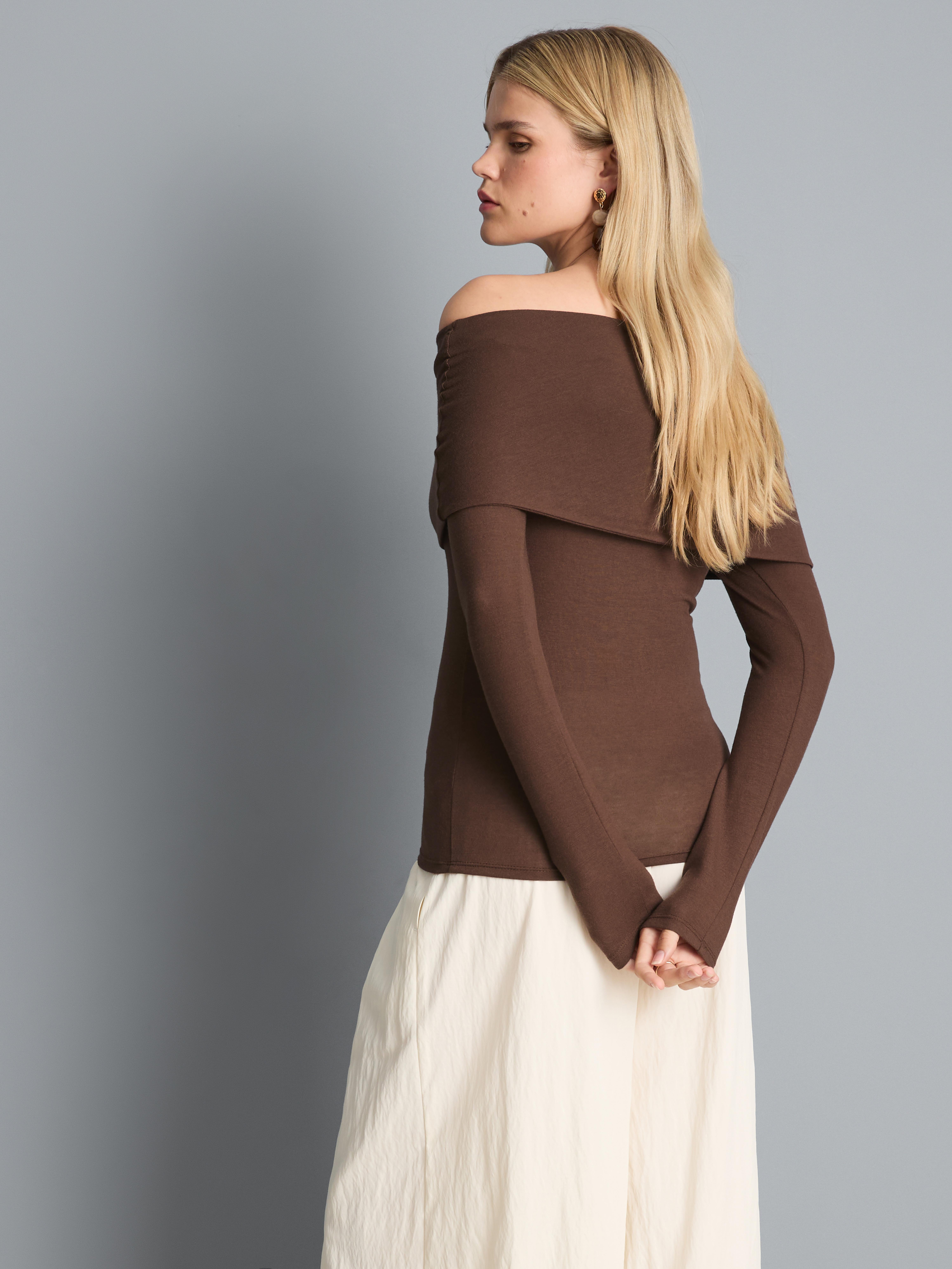 Long Sleeve Bardot Top