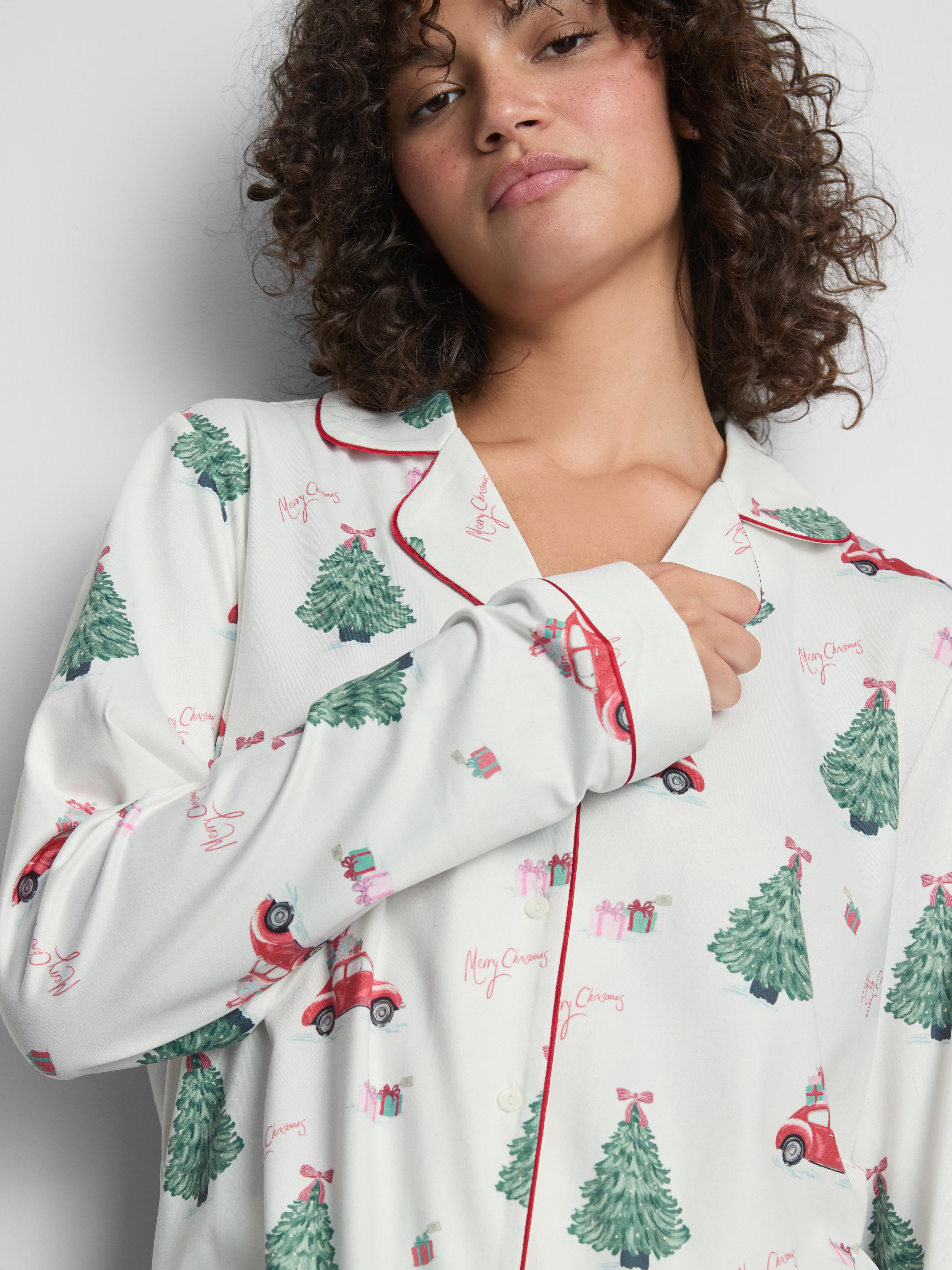 Christmas Printed Boyfriend Pajamas
