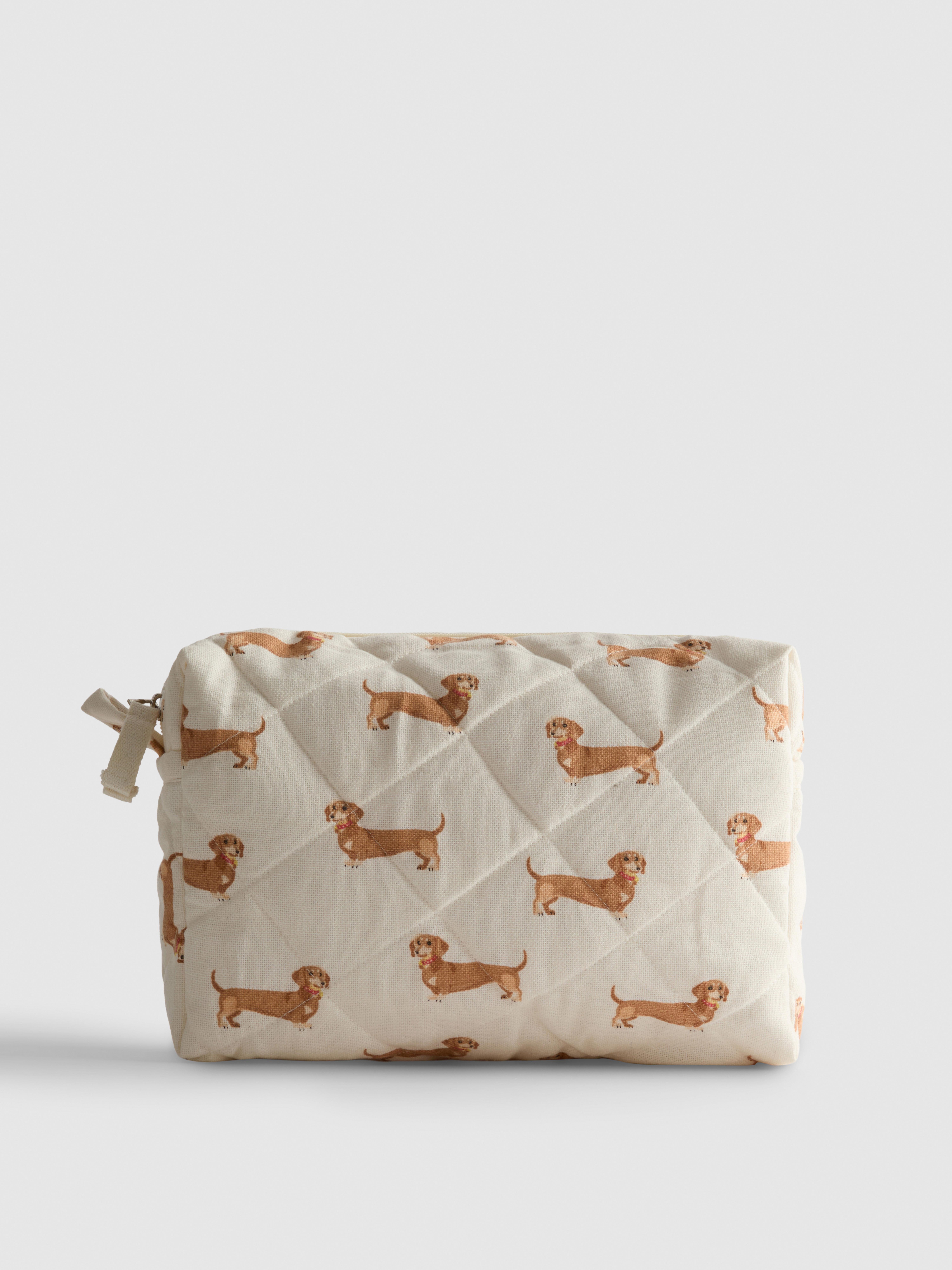 Dachshund Quilted Wash Bag