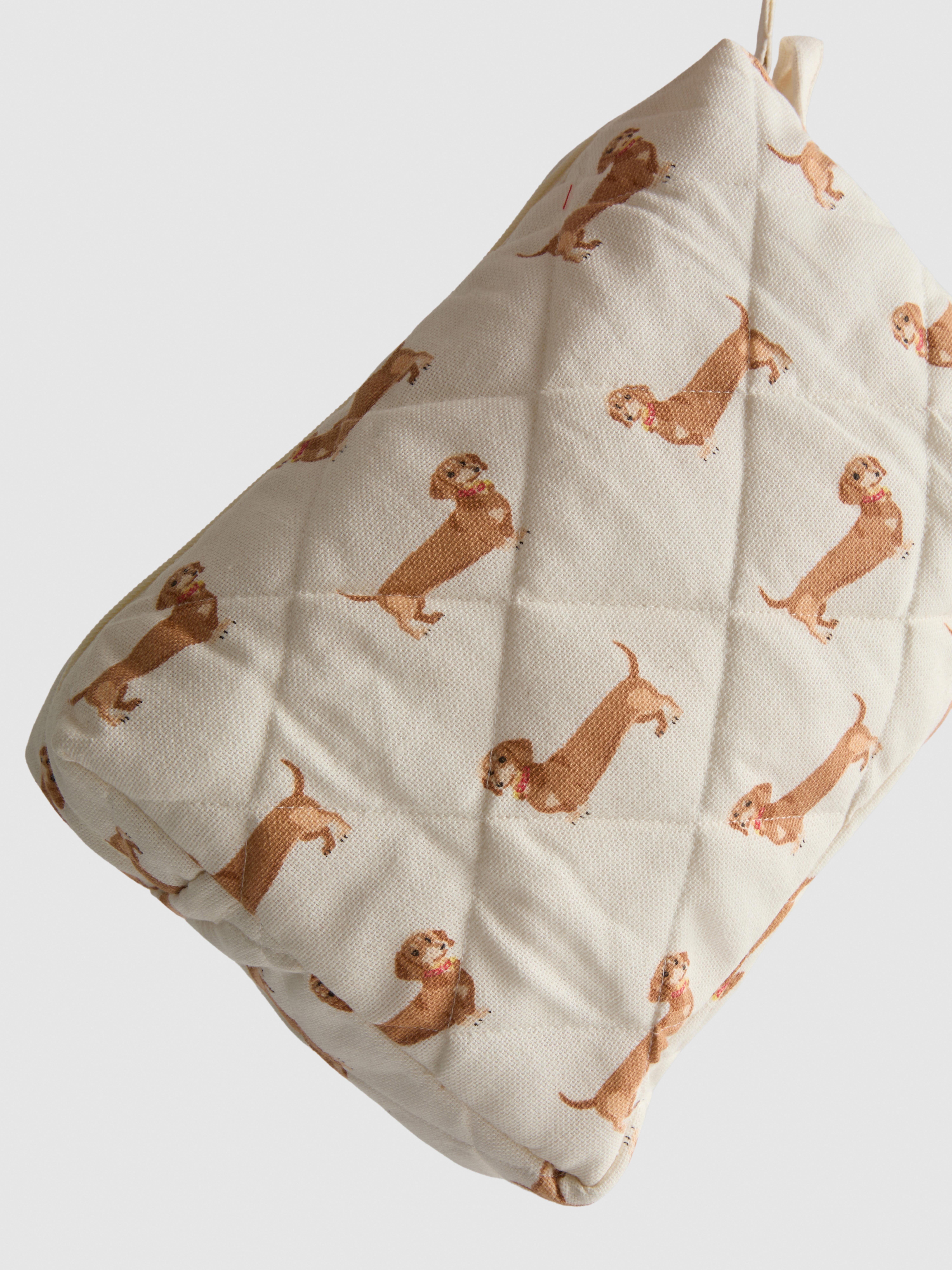 Dachshund Quilted Wash Bag