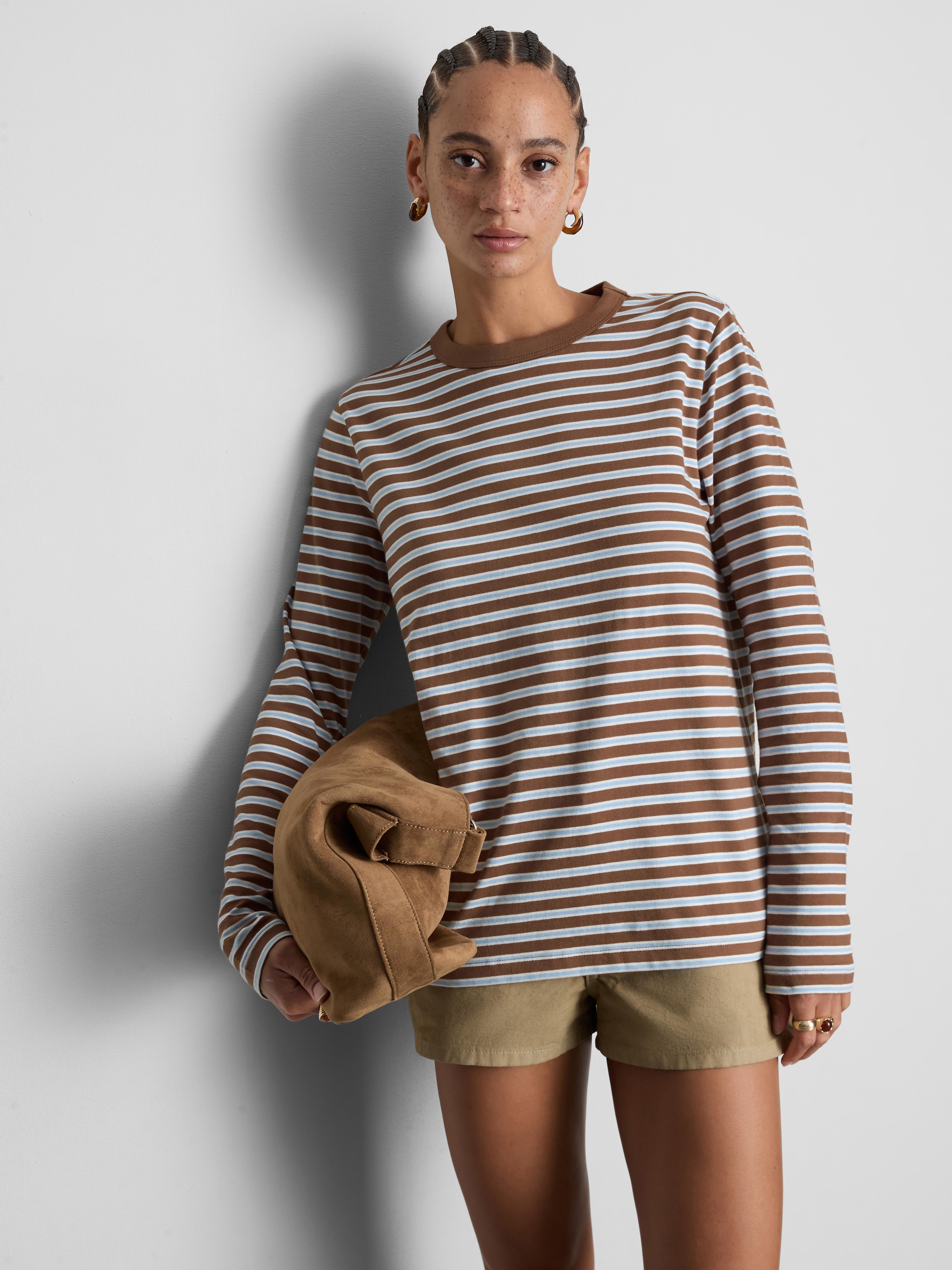Pure Cotton Striped Long Sleeved Tee