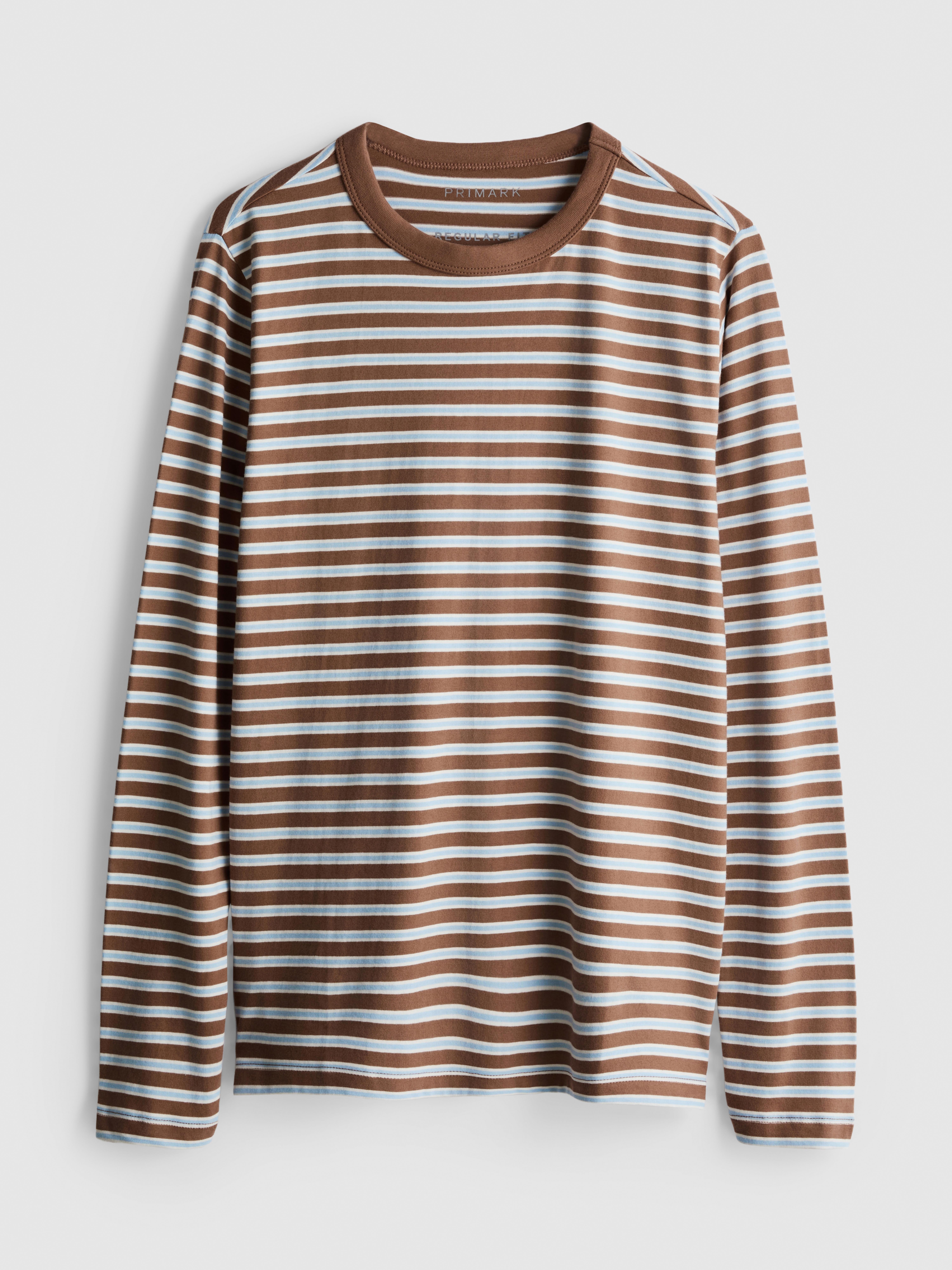 Pure Cotton Striped Long Sleeved Tee