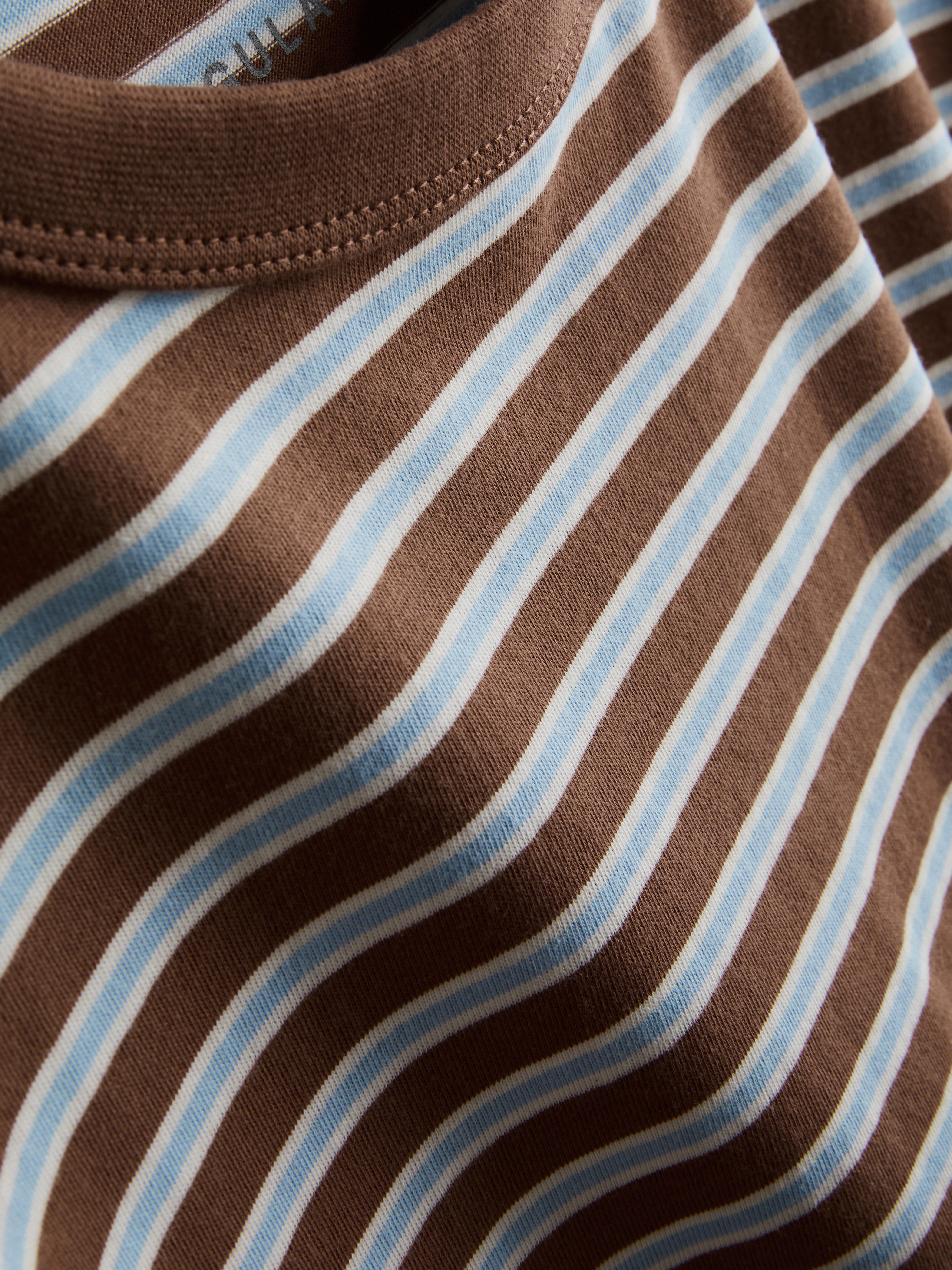 Pure Cotton Striped Long Sleeved Tee