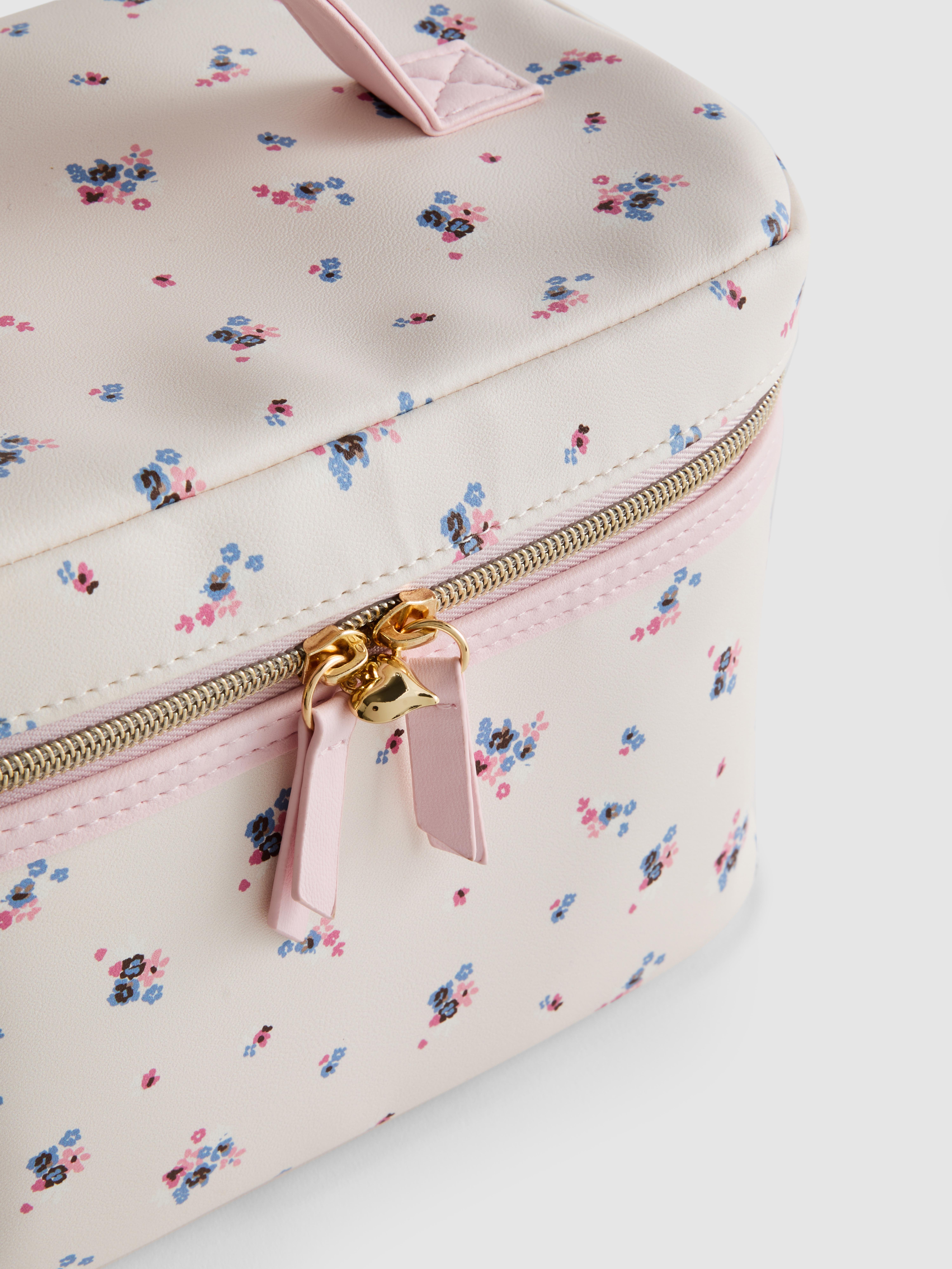 Ditsy Floral Faux Leather Vanity Case